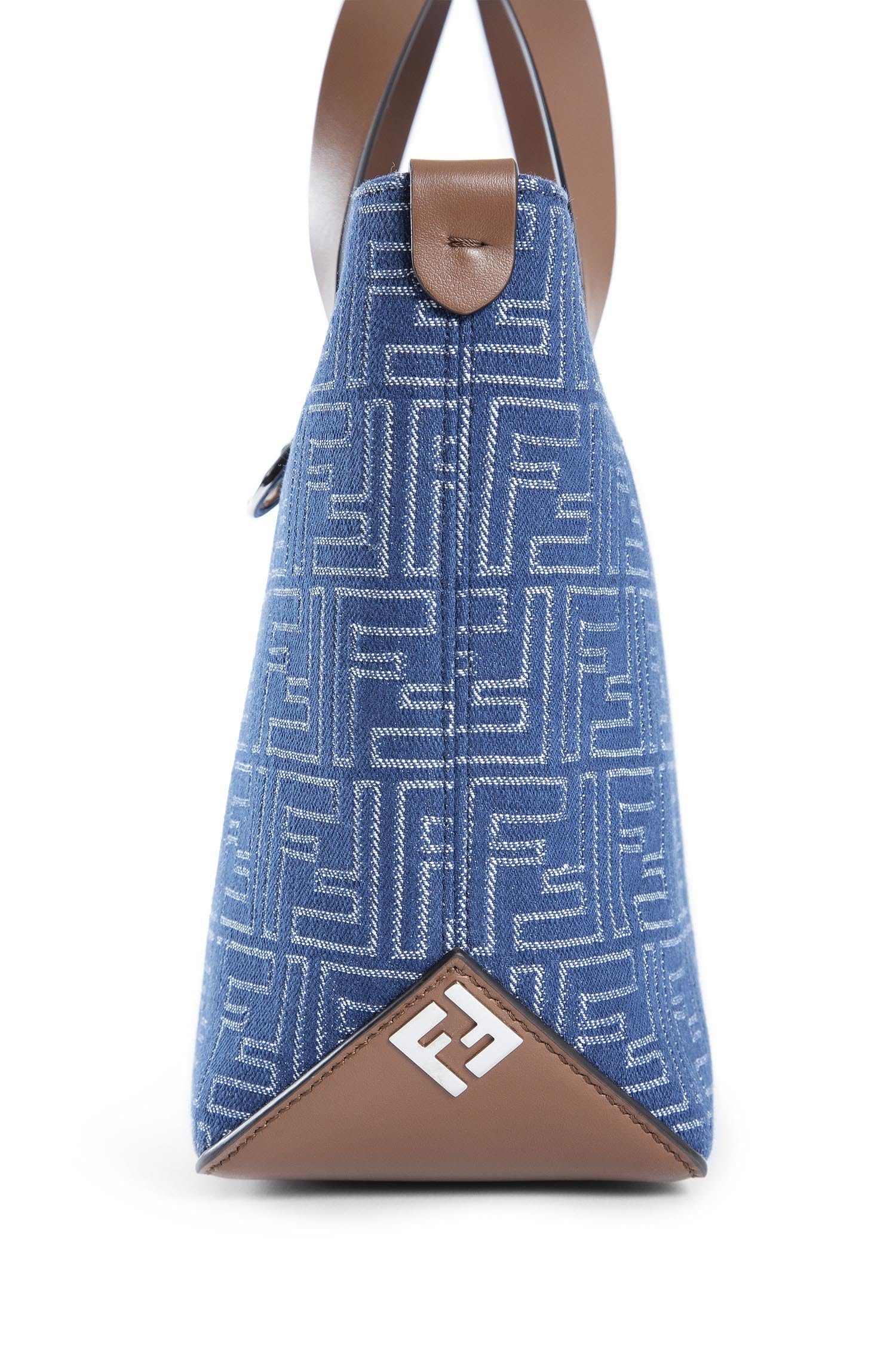 Fendi FF Denim - Effect Shopping Bag Small