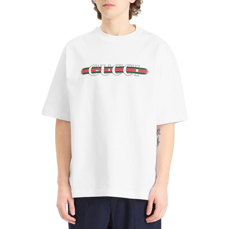 Gucci Web Logo T - Shirt White