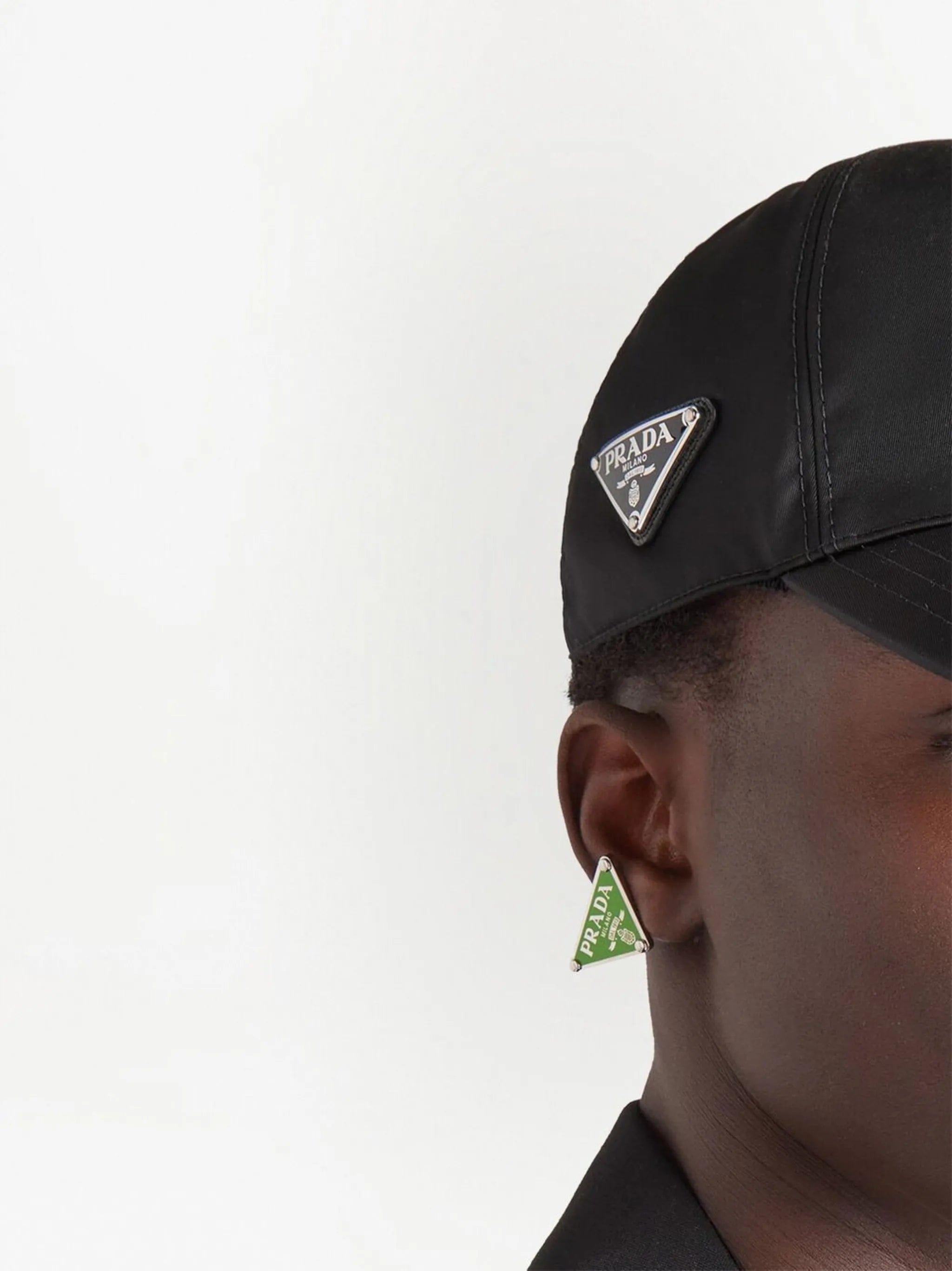 Prada logo - plaque baseball cap