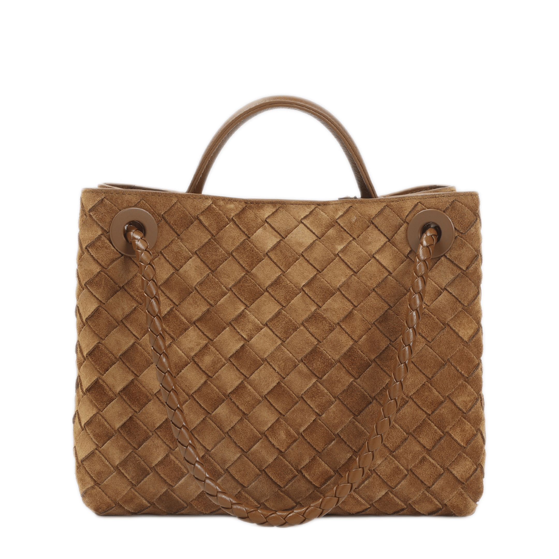 Bottega Veneta Andiamo Small Calfskin One Shoulder Bag - Amber