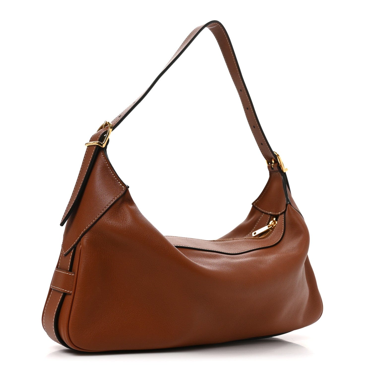 Celine Supple Calfskin Medium Romy Shoulder Bag Tan