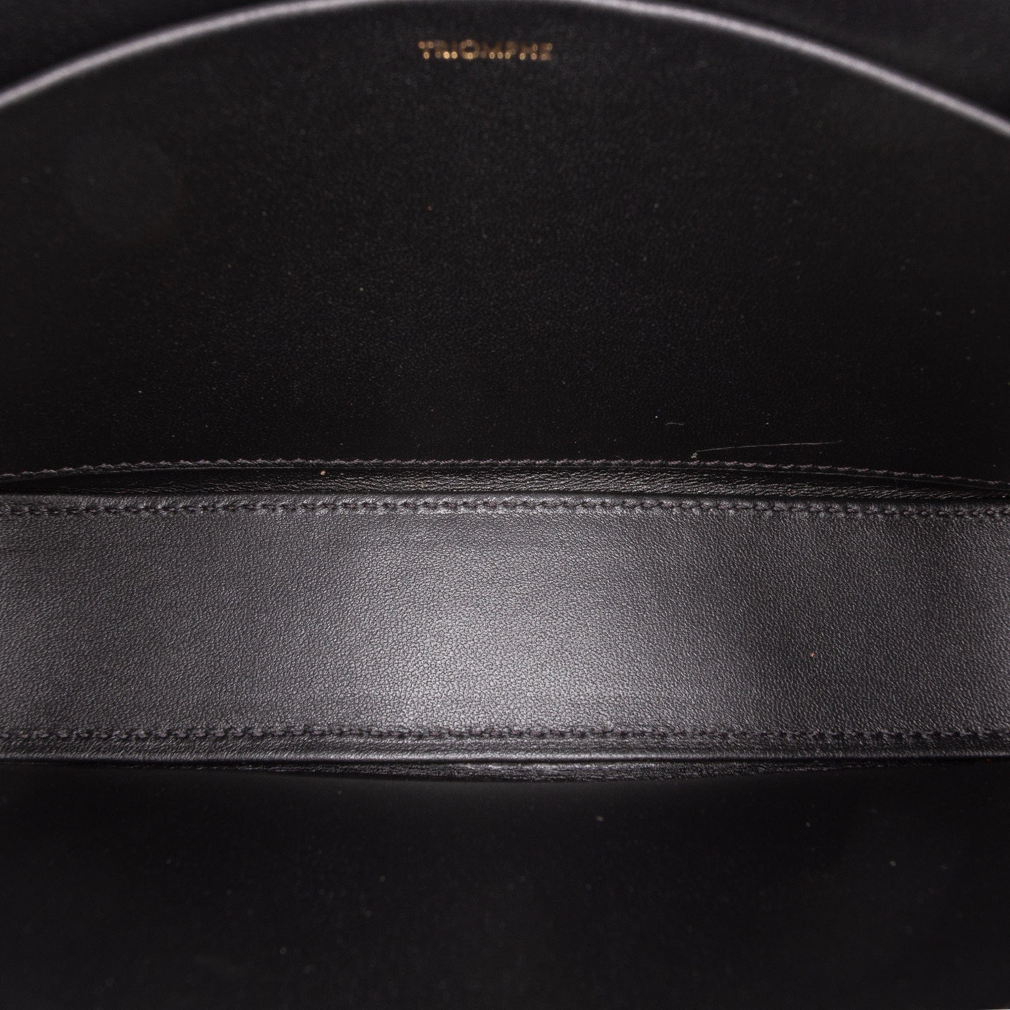 Celine Shiny Calfskin Triomphe Claude Shoulder Bag