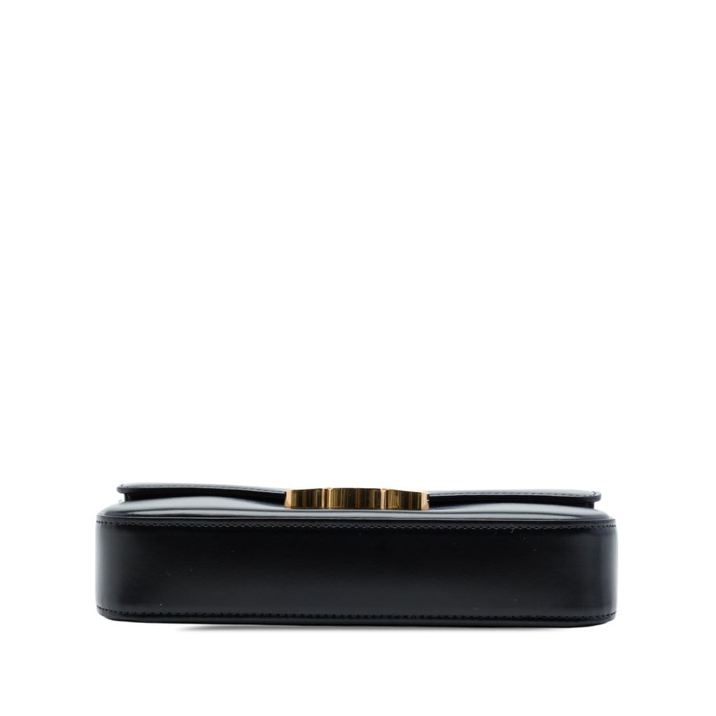 Celine Shiny Calfskin Triomphe Claude Shoulder Bag