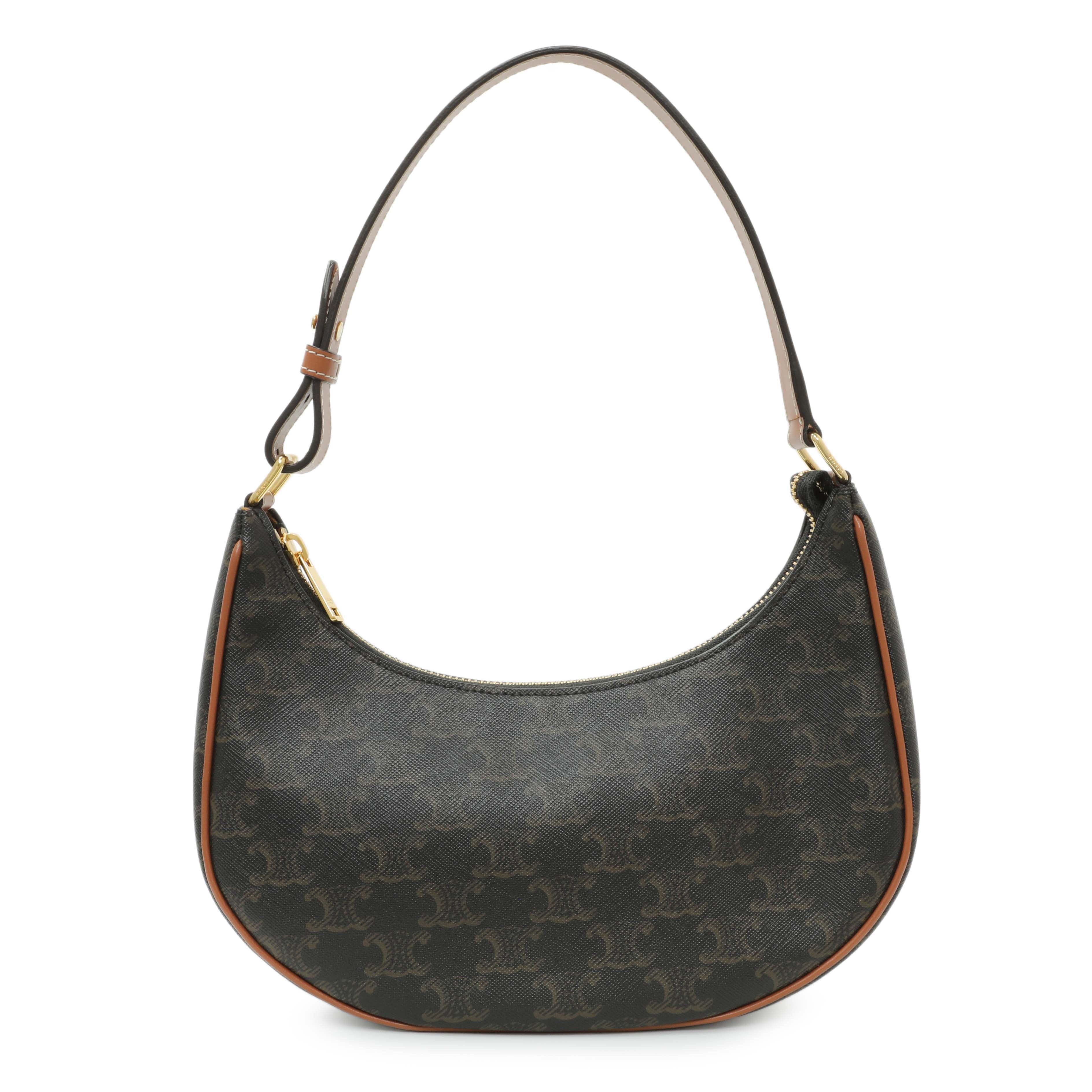 Celine Triomphe Canvas Calfskin Ava Shoulder Bag