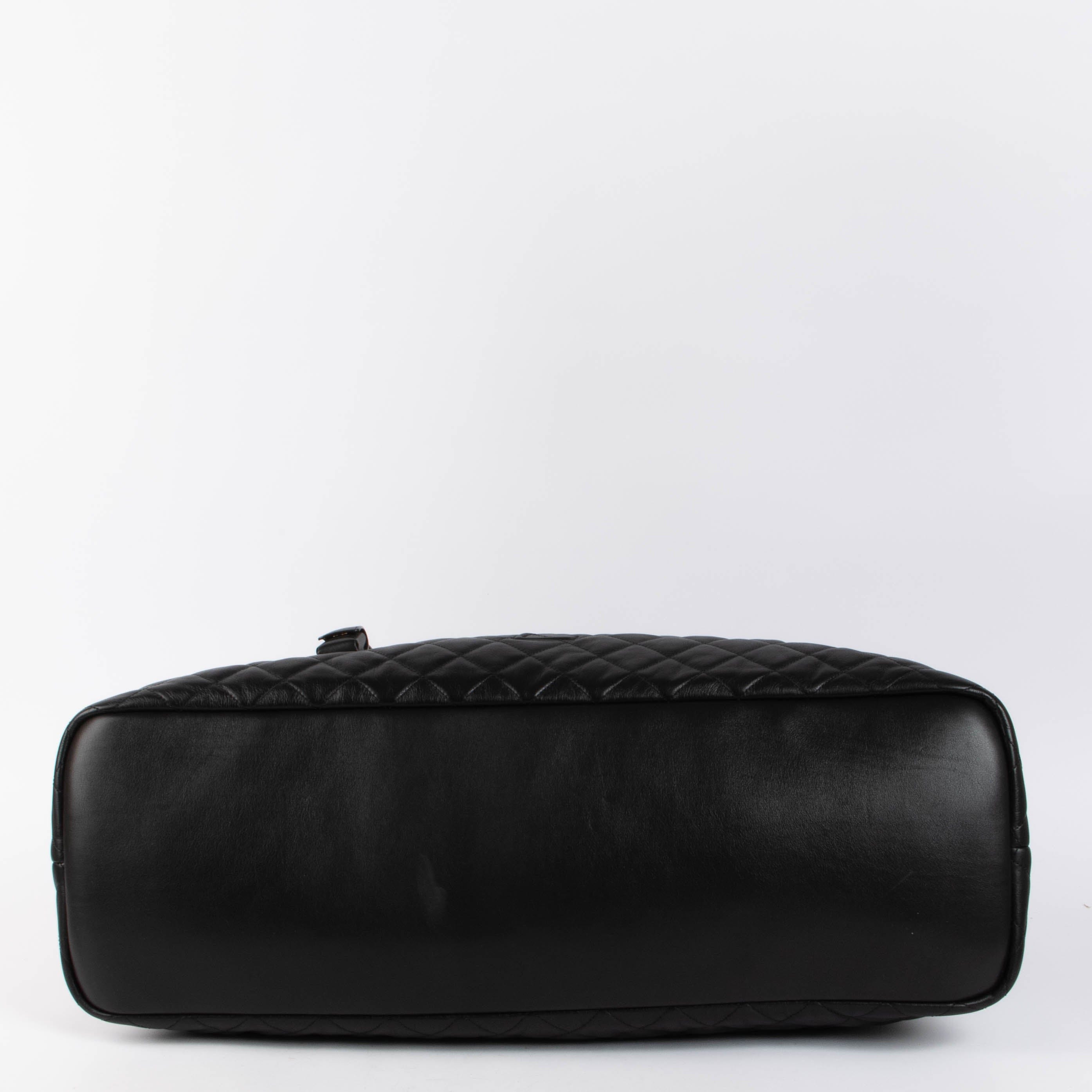Saint Laurent Black ES Giant Quilted Travel Bag