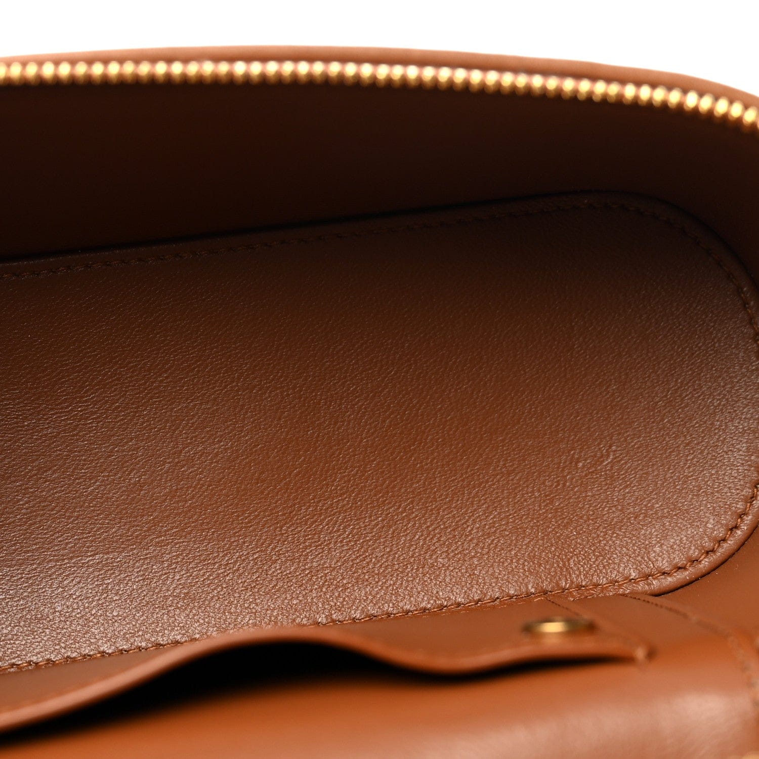 Saint Laurent Canvas Calfskin Mini Gaby Vanity Case Desert Dust Brick