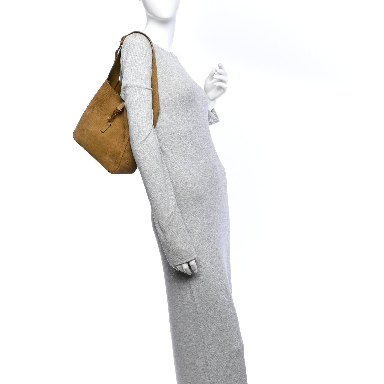 Saint Laurent Suede Lizard Embossed Small Le 5 A 7 Soft Hobo Dark Pistachio