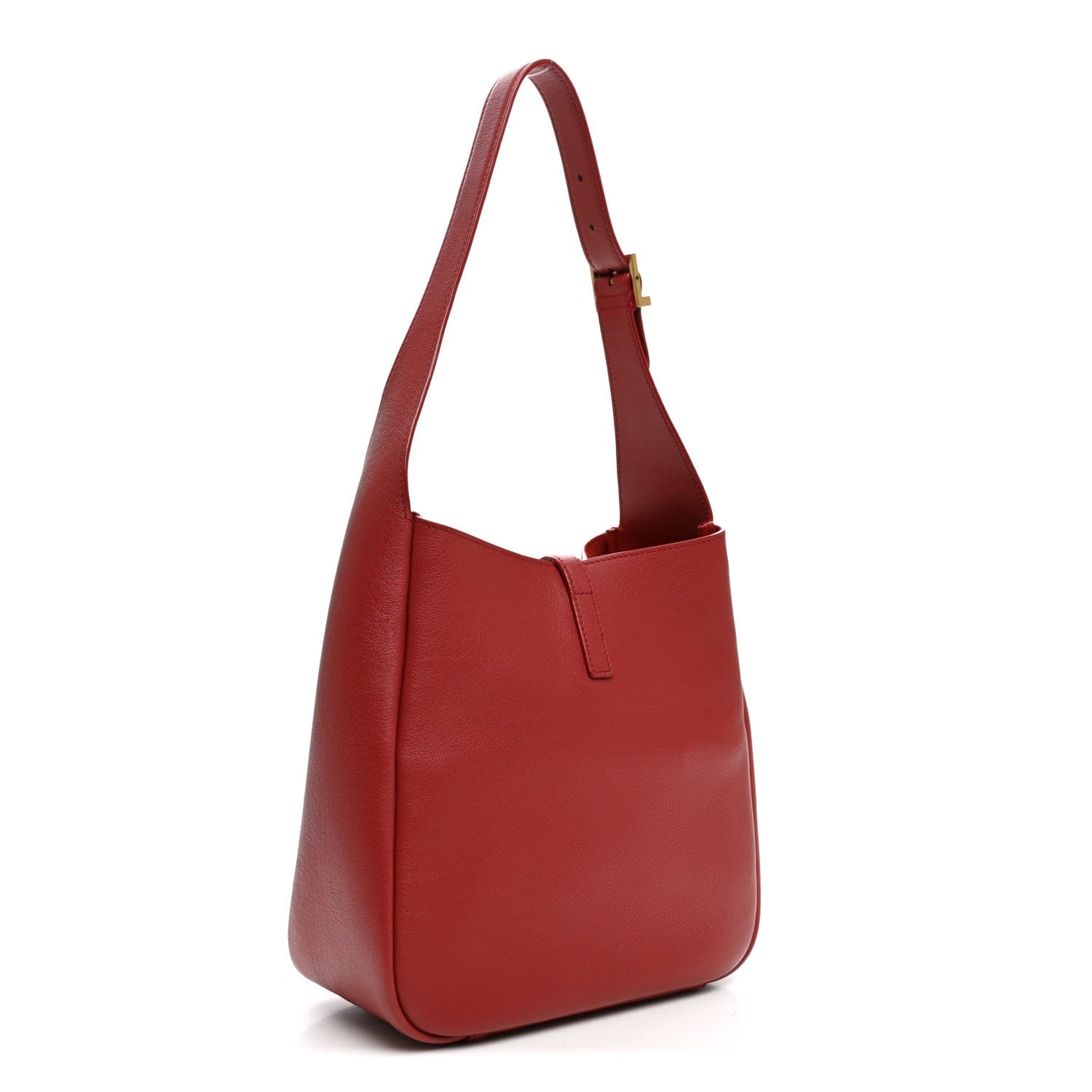 Saint Laurent Smooth Calfskin Small Le 5 A 7 Soft Hobo Red Danger