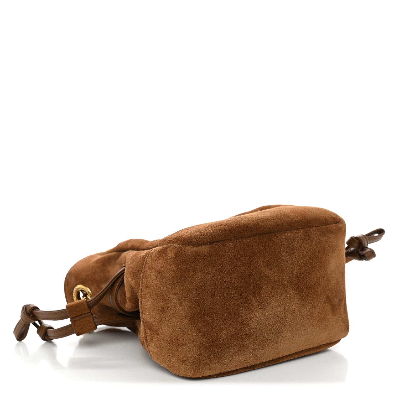 Saint Laurent Suede Calfskin Matelasse Monogram Mini Jamie Shoulder Pouch Bag Golden Leaf