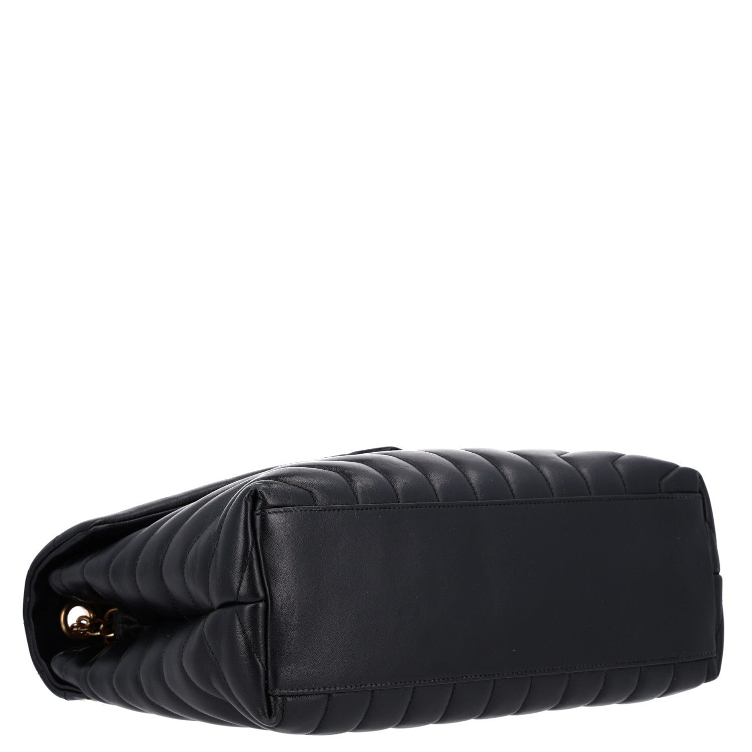 Saint Laurent Calfskin Y Quilted Monogram Medium Loulou Chain Satchel Black
