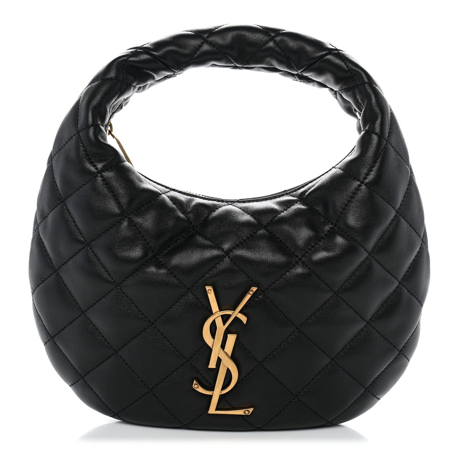 Saint Laurent Lambskin Quilted Icarino Bag Black