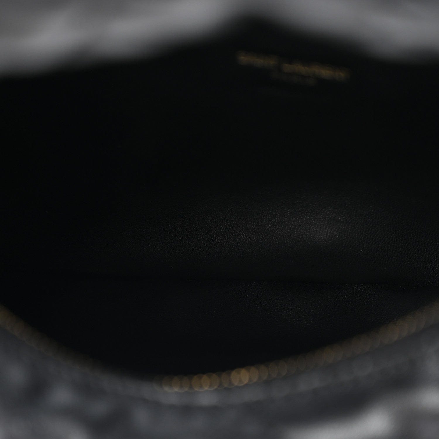Saint Laurent Lambskin Quilted Icarino Bag Black