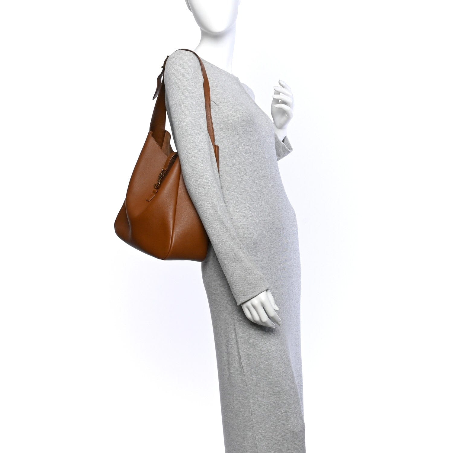 Saint Laurent Grained Calfskin Large Le 5 A 7 Soft Hobo Fox