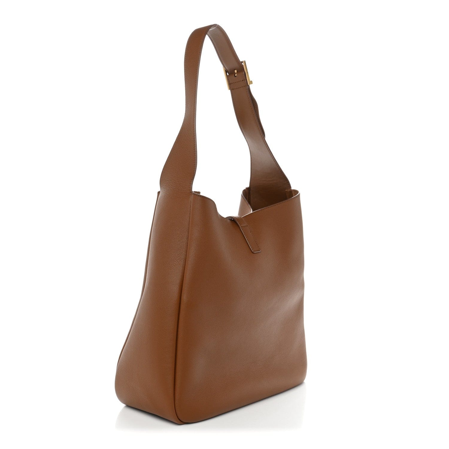 Saint Laurent Grained Calfskin Large Le 5 A 7 Soft Hobo Fox