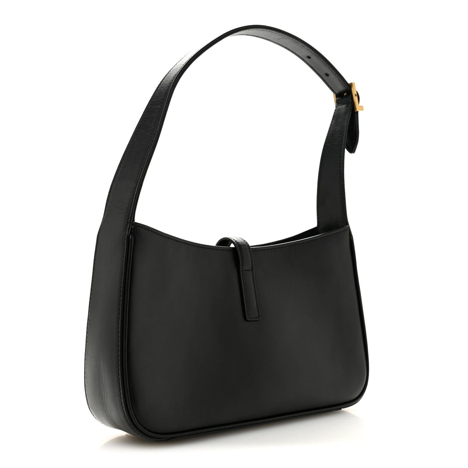 Saint Laurent Smooth Calfskin Le 5 A 7 Hobo Black