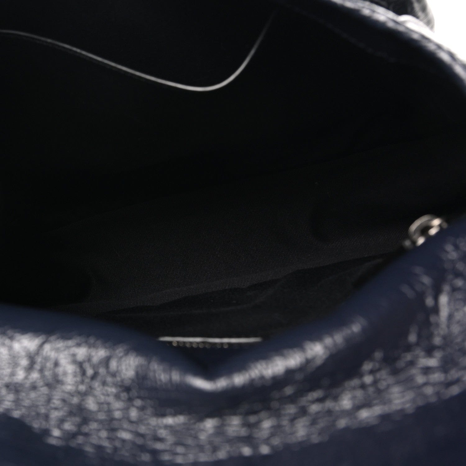 Saint Laurent Crinkled Calfskin Matelasse Monogram Medium Niki Chain Satchel Deep Marine