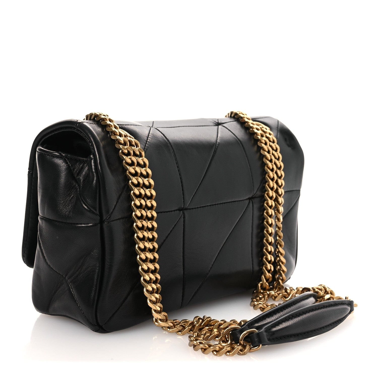 Saint Laurent Lambskin Patchwork Monogram Small Jamie Black