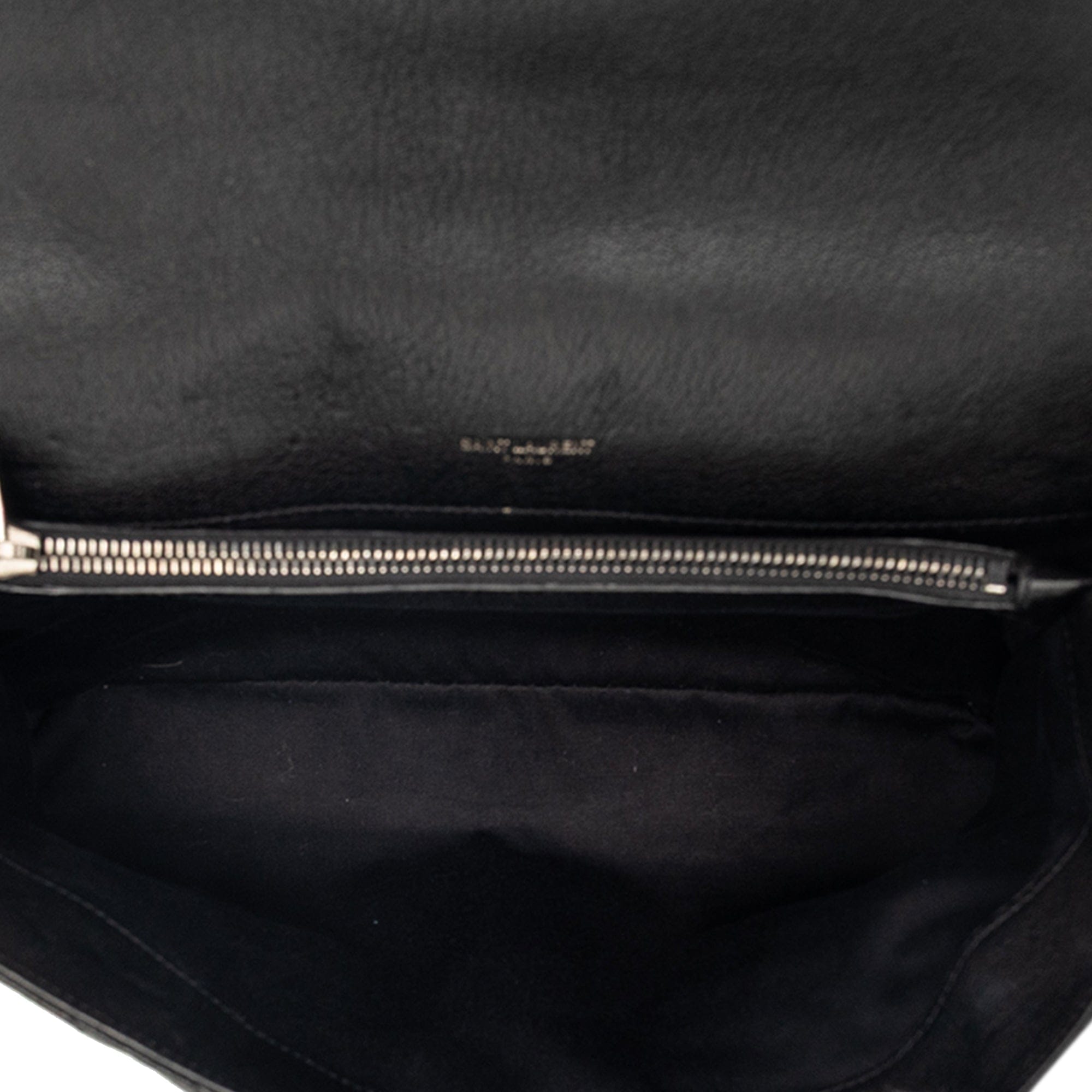 Saint Laurent Large Chevron Sheepskin Monogram College Bag