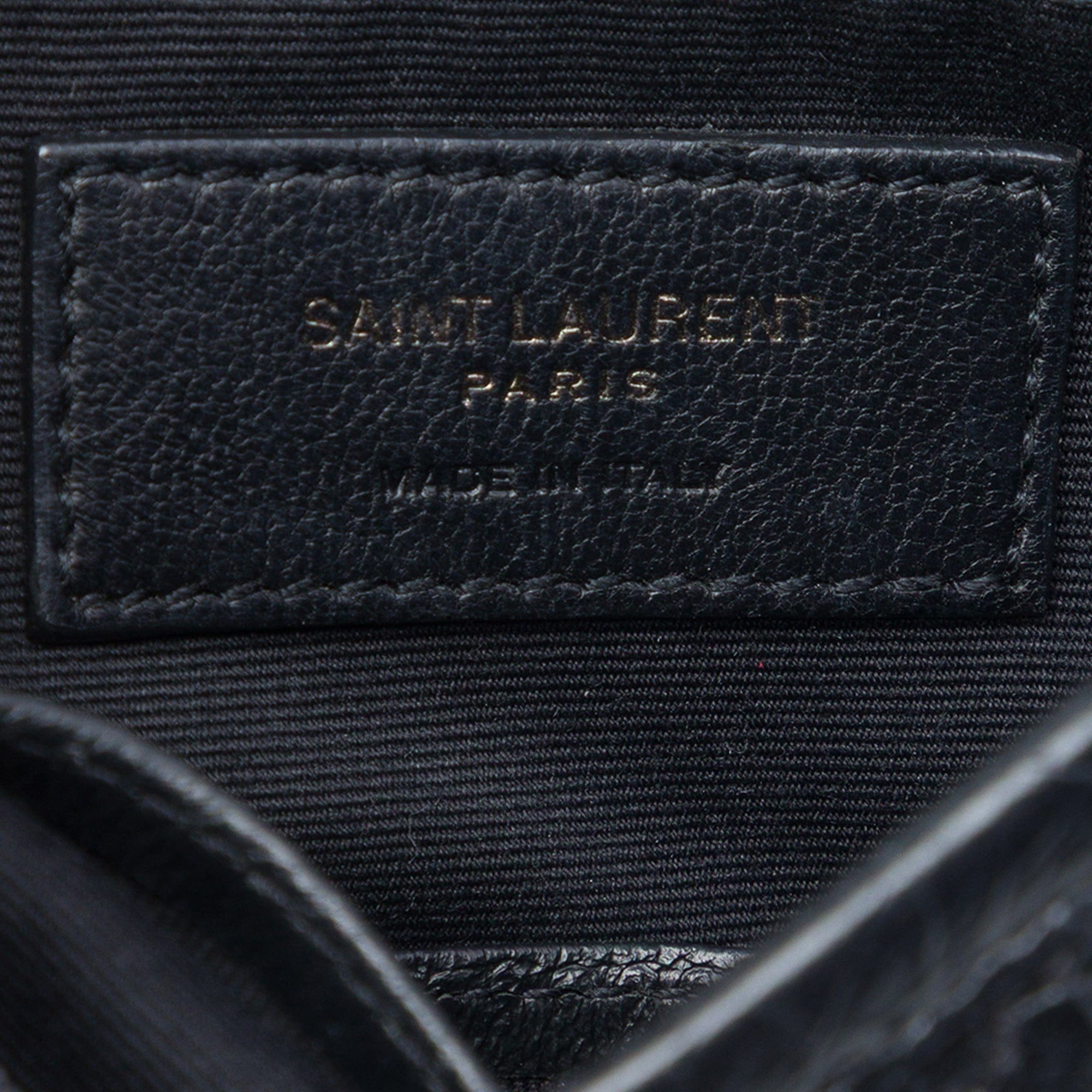Saint Laurent Crinkled Calfskin Niki Wallet on Chain