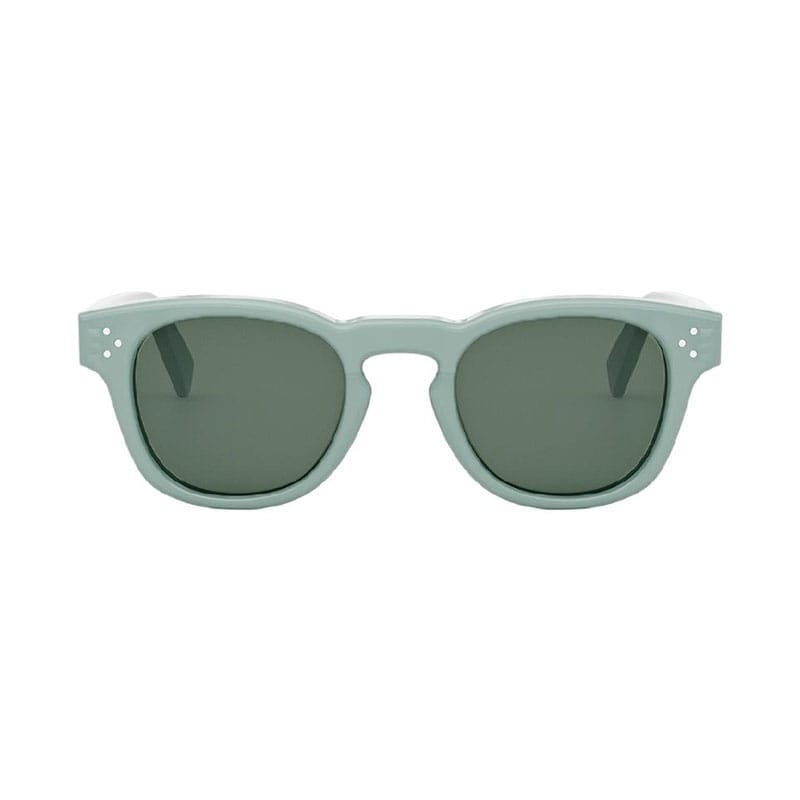 Celine Sunglasses Browline Full Rim, Shiny Lime Transparent Frame And Green Lens Cl40233I93N