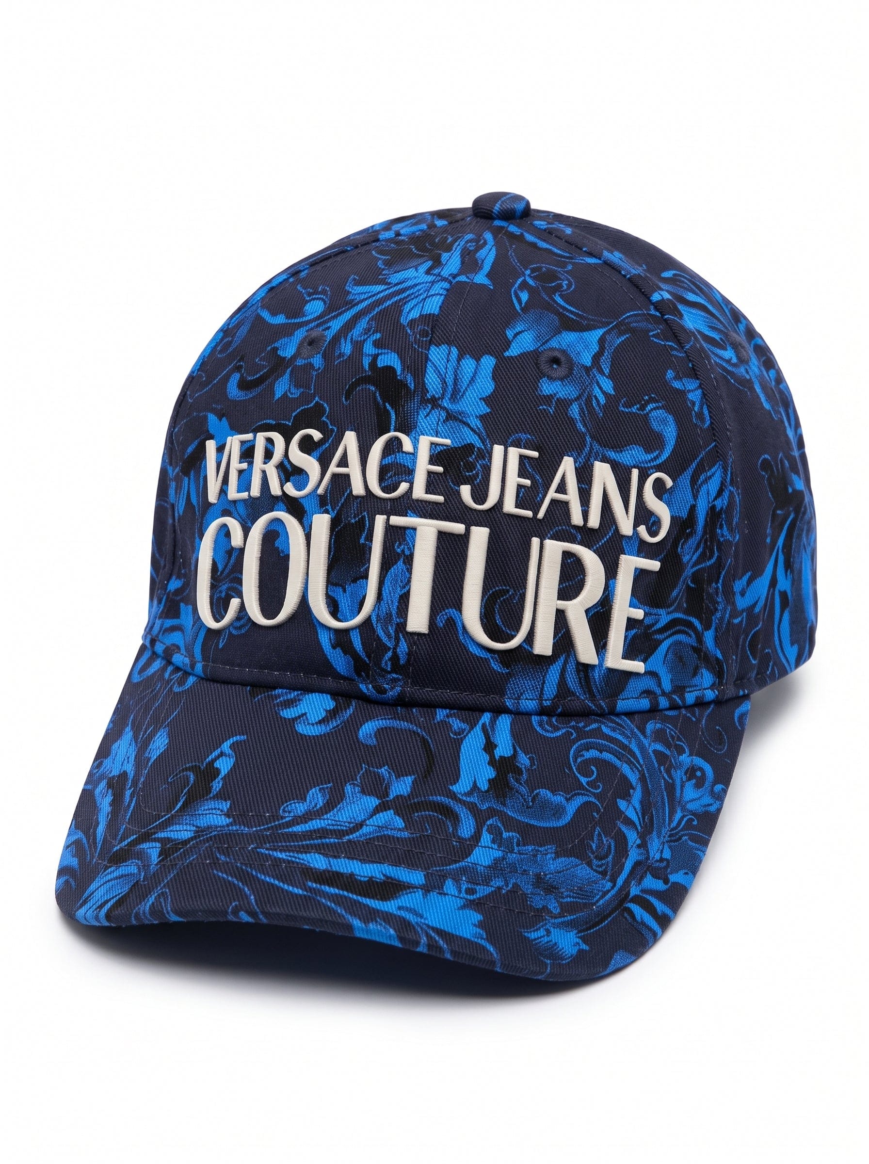 Versace Jeans Couture Women's Blue Baroque Logo Baseball Cap