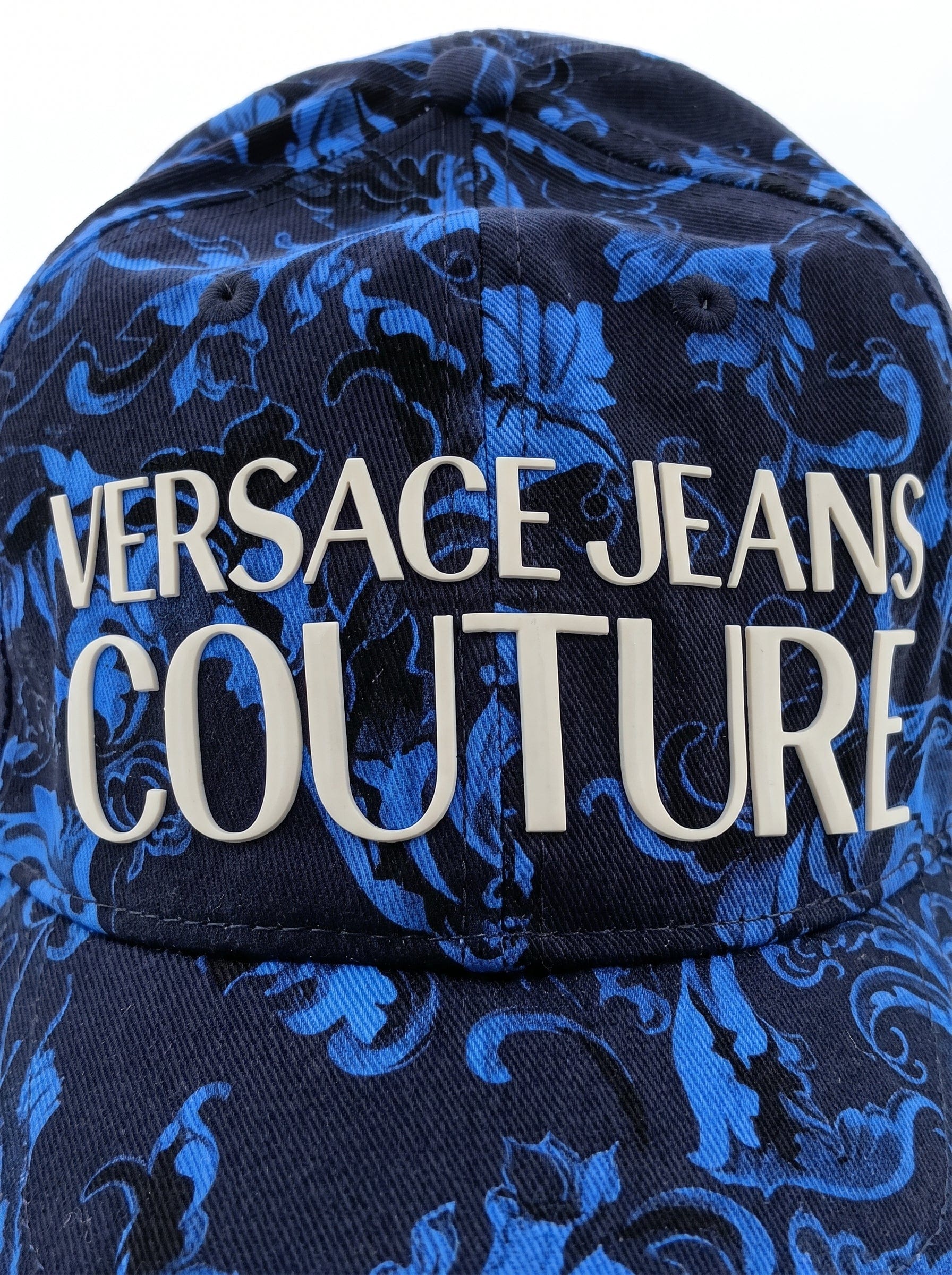 Versace Jeans Couture Women's Blue Baroque Logo Baseball Cap