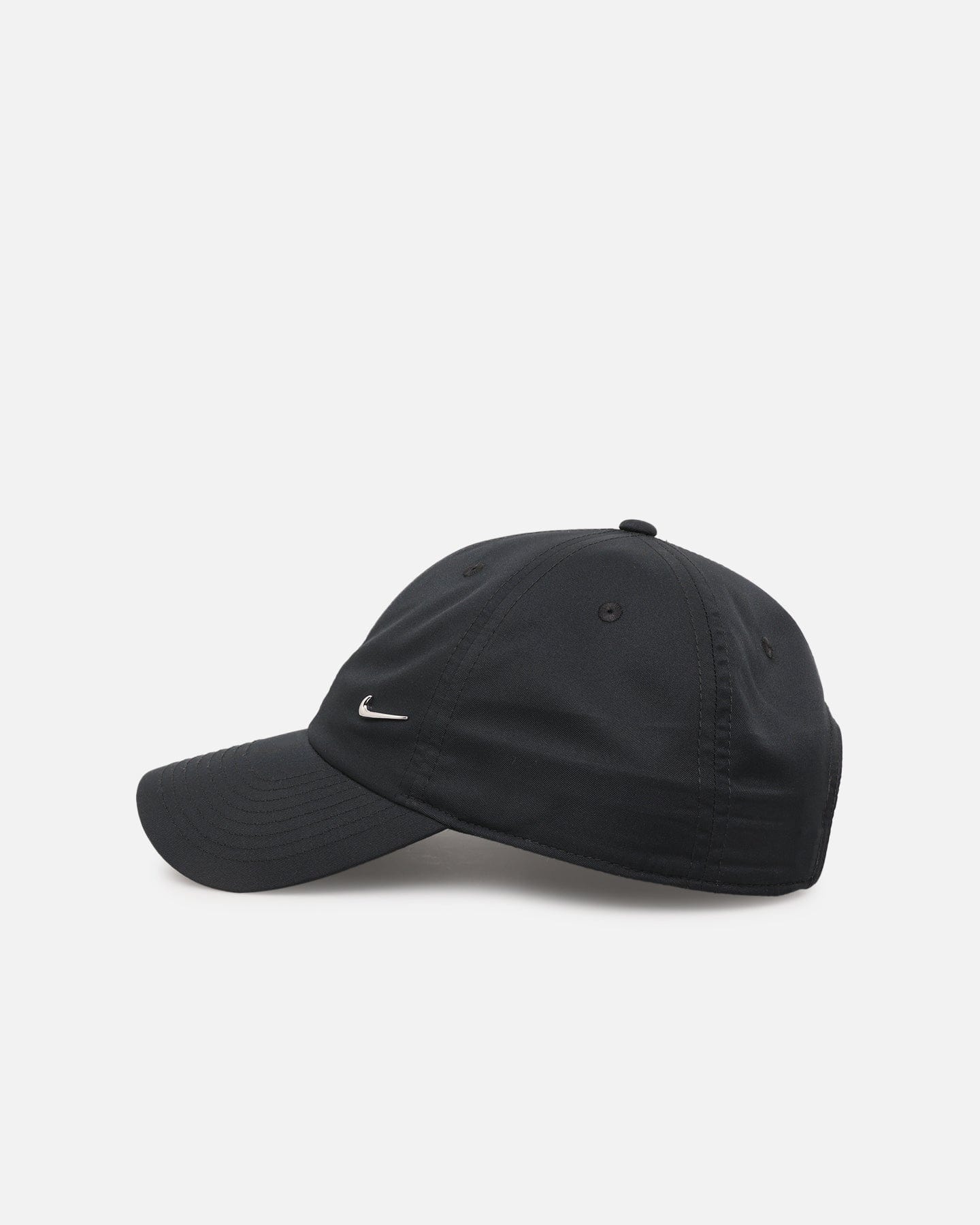 Nike Unstructured Dri - Fit Club Metal Swoosh Strapback Cap Black/Silver