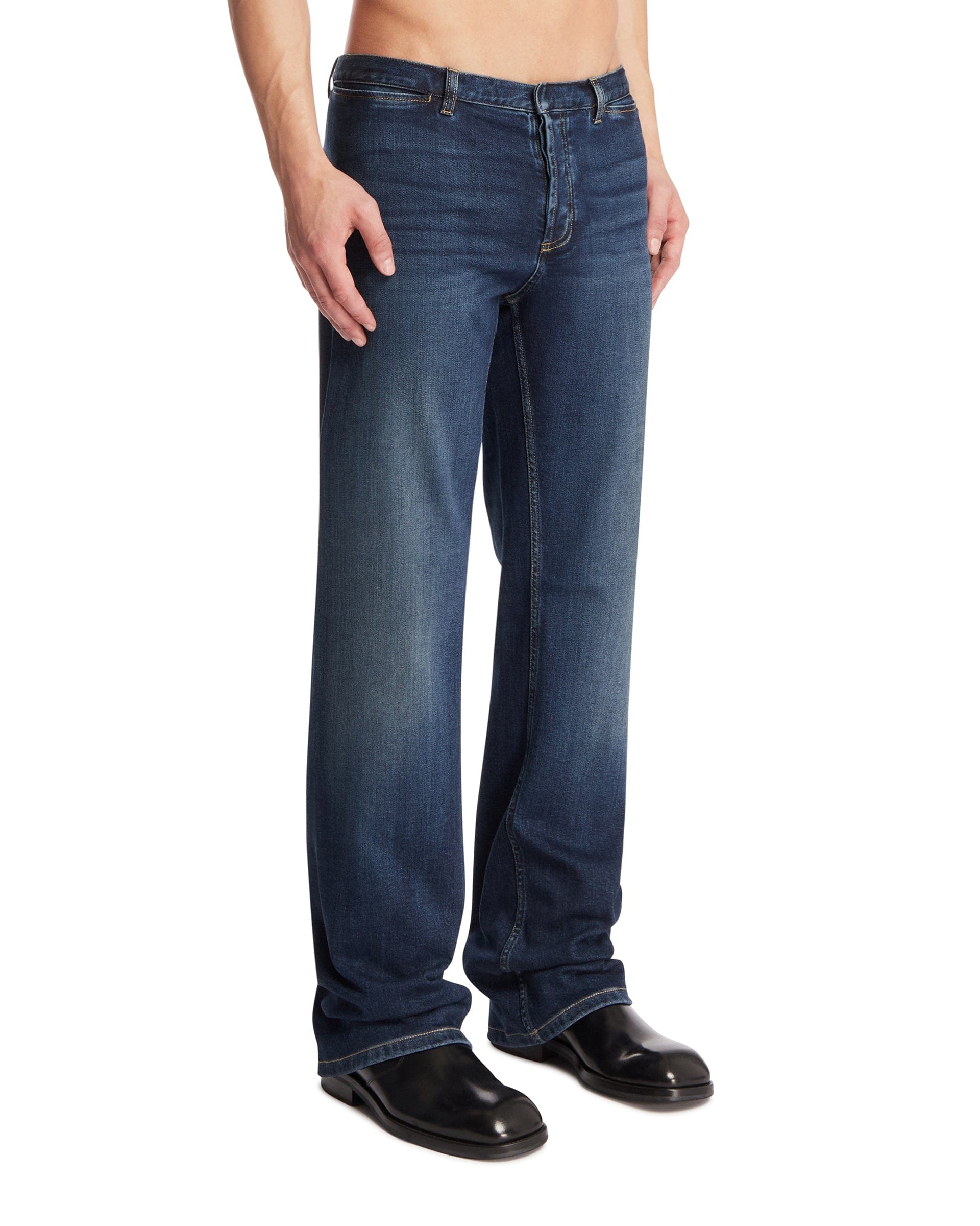 Gucci Pantaloni In Denim Stretch Blu