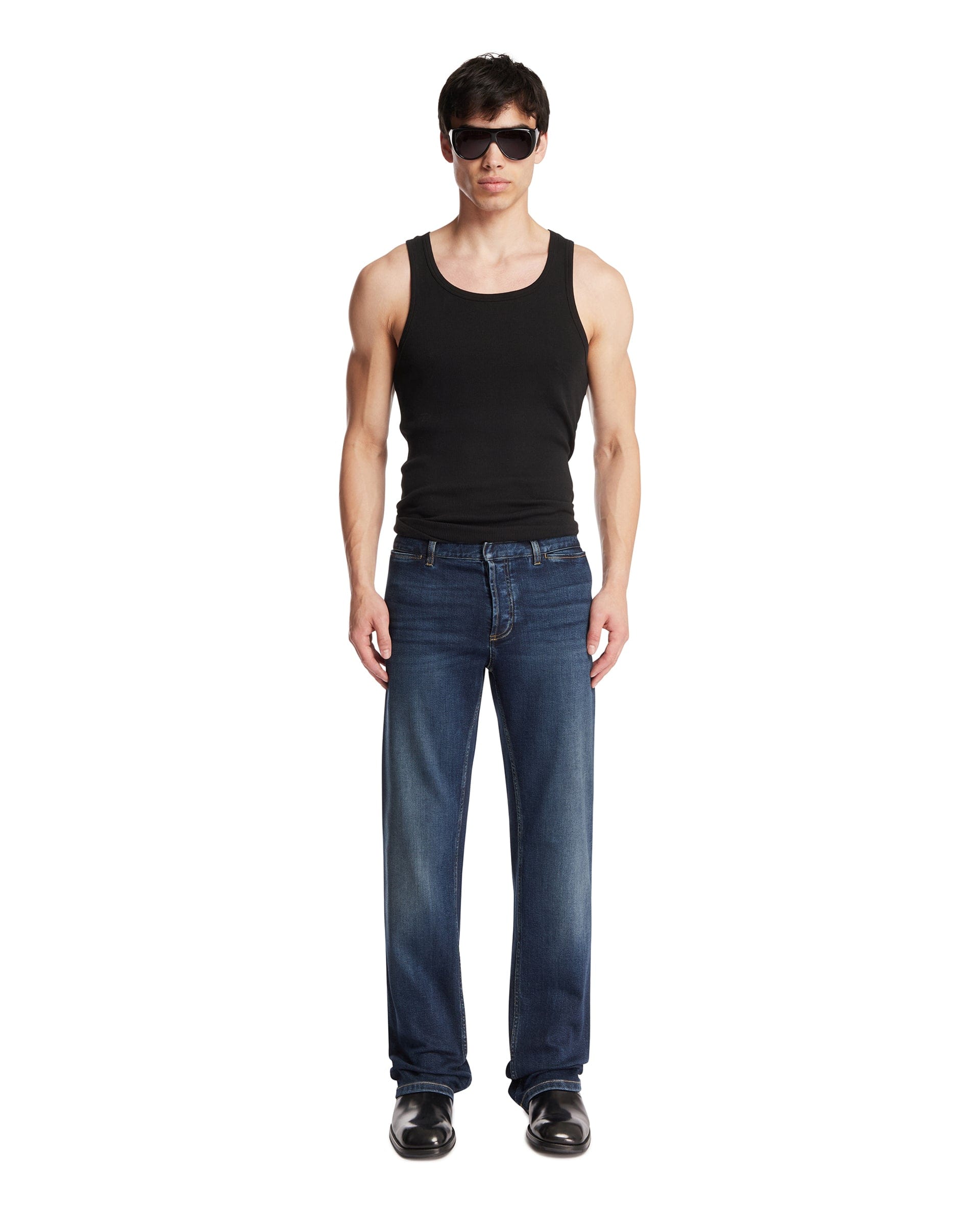 Gucci Pantaloni In Denim Stretch Blu