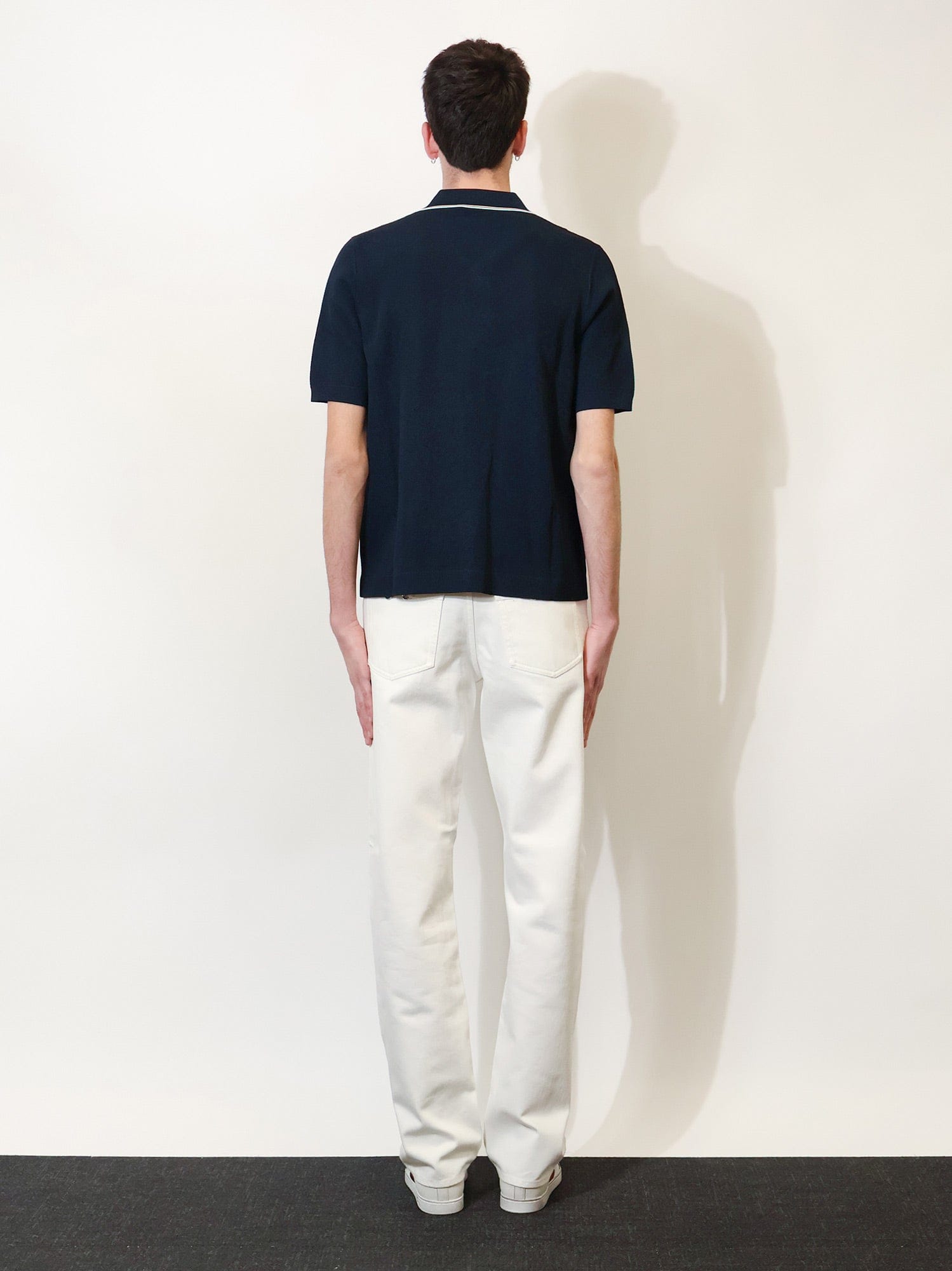 Gucci Viscose blend polo shirt with front Horsebit embroidery