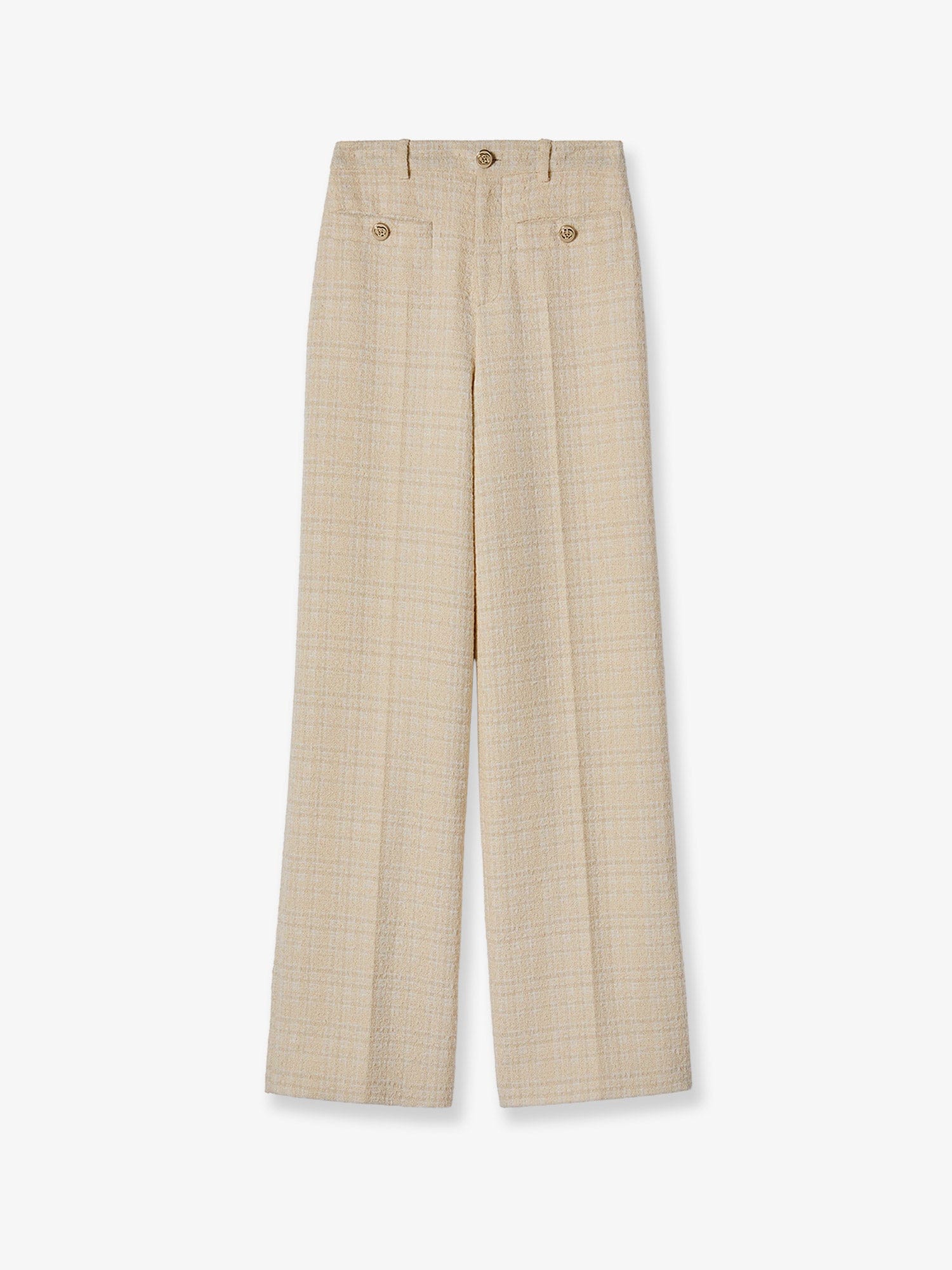 Gucci Cotton blend trousers with checked pattern