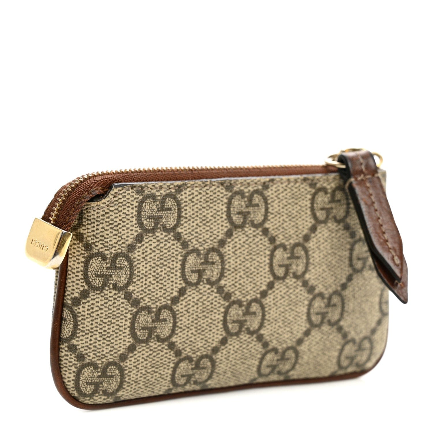 Gucci GG Supreme Monogram Key Case Beige Ebony Cuir