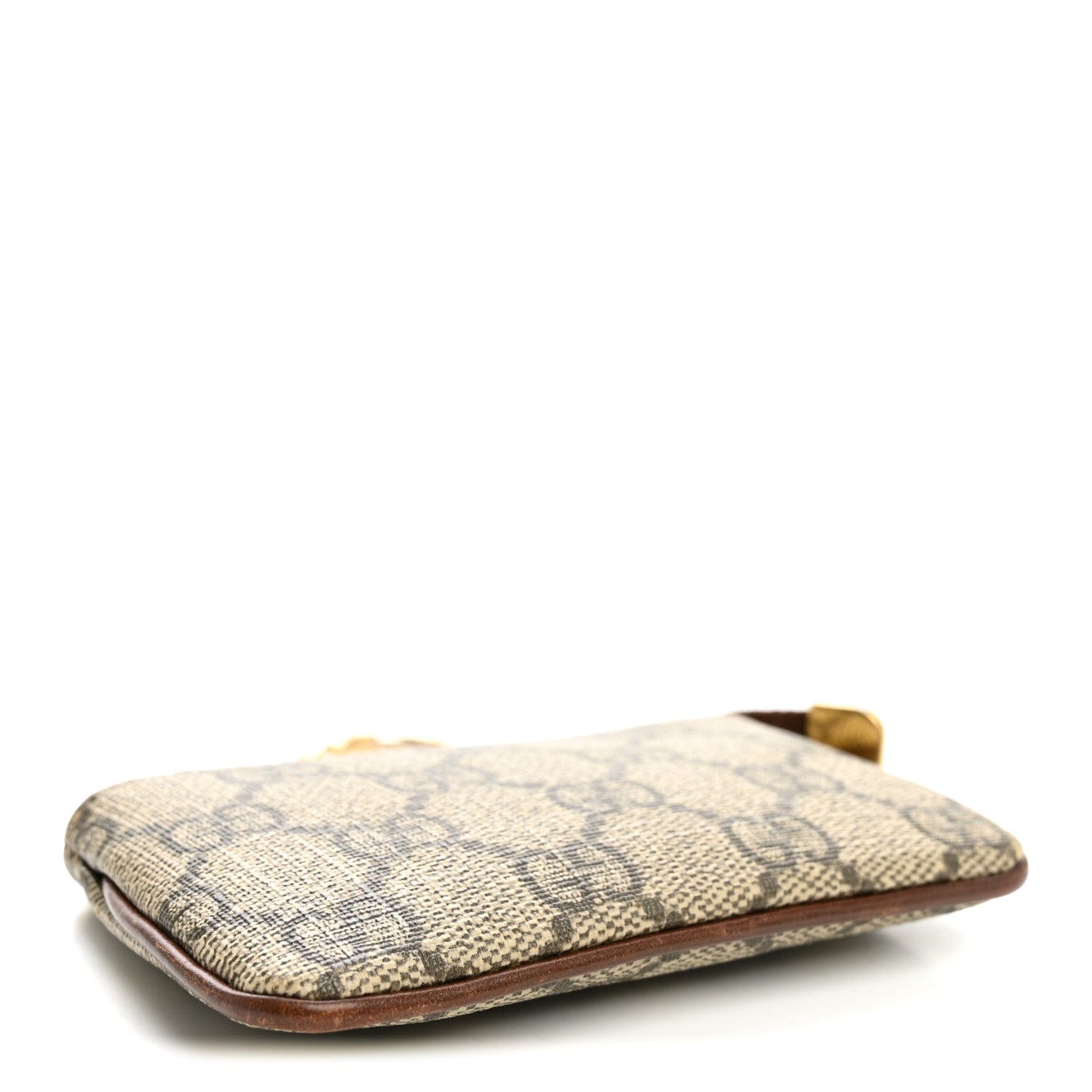 Gucci GG Supreme Monogram Key Case Beige Ebony Cuir