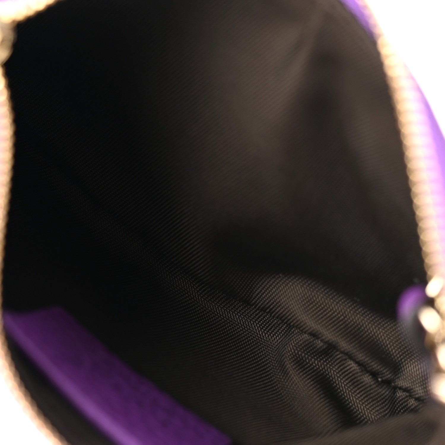 Gucci Pebbled Calfskin Soho Key Case Purple