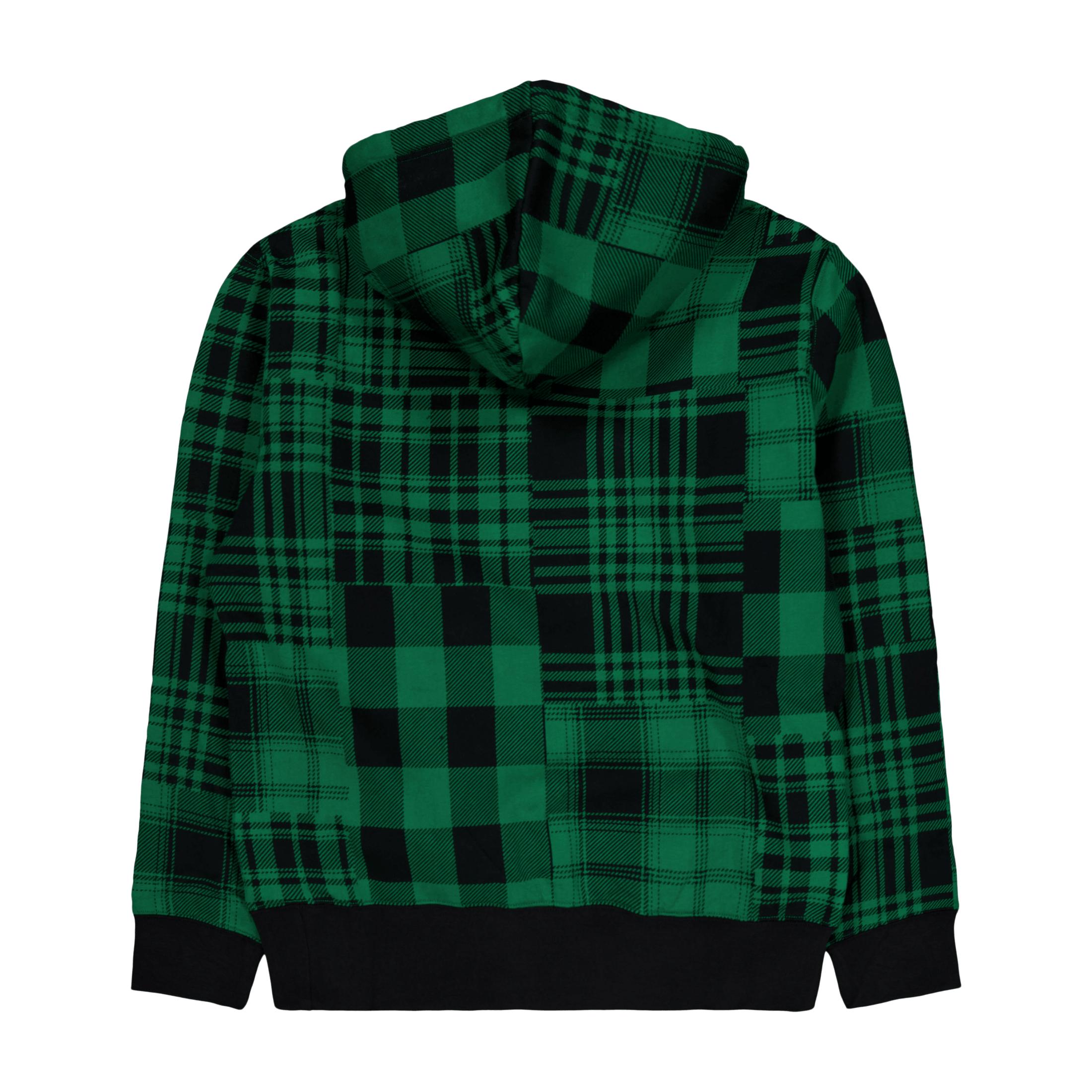 Polo Ralph Lauren Plaid Pile Fleece Hoodie Athletic Green