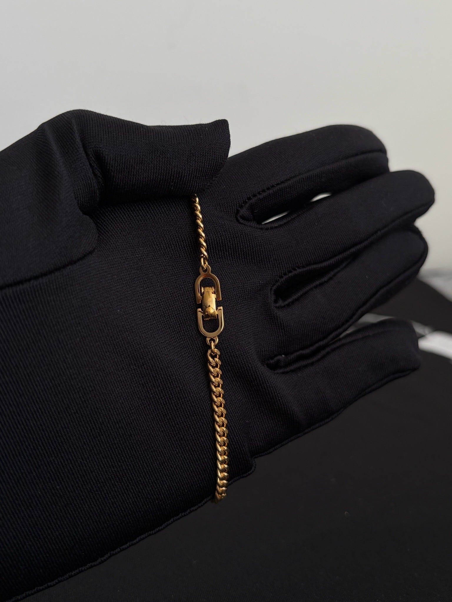 Dior Gold Crystal Oval CD Bracelet