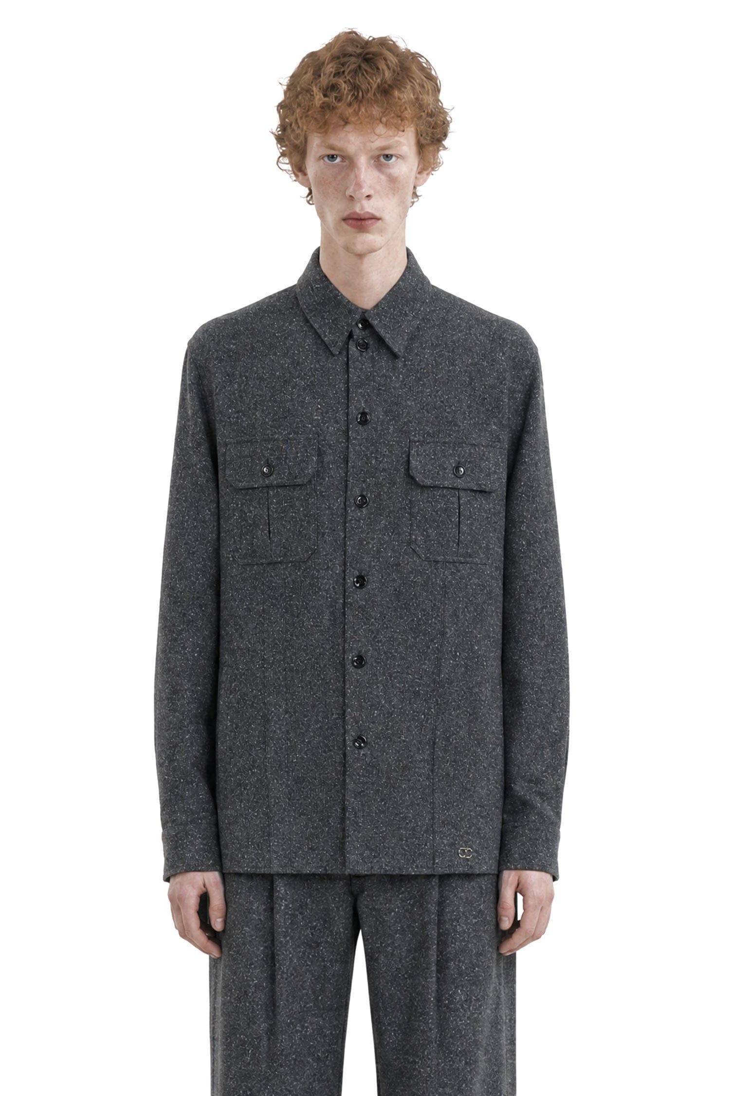 Valentino Boutonné Wool Overshirt