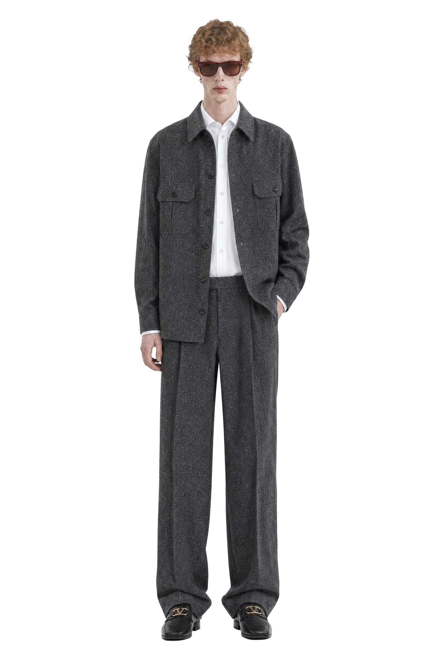 Valentino Boutonné Wool Overshirt