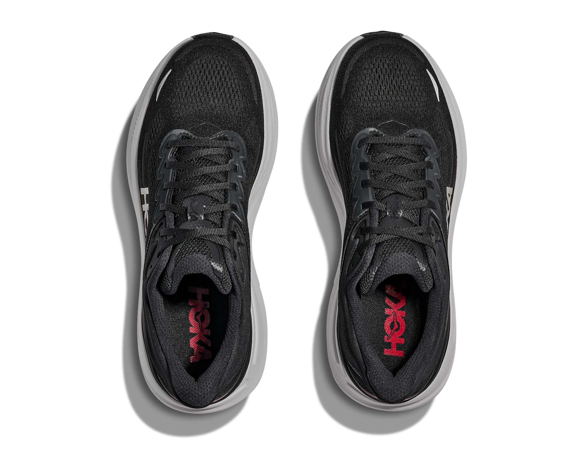Hoka M Bondi 9 Color: BLACK / VERMILLION Style: 1162011 - BKVR