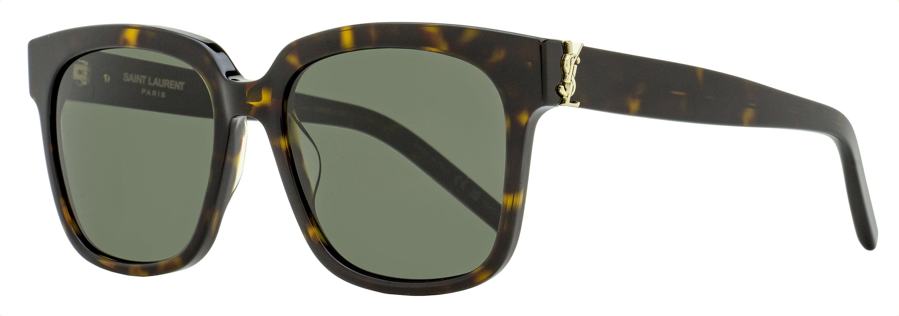 Saint Laurent Square Monogram Sunglasses SL M40 004 Havana 54 mm YSL
