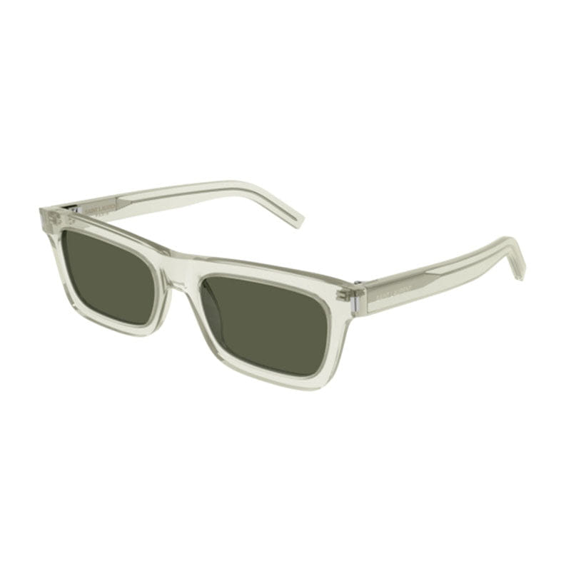 Saint Laurent Sunglasses Rectangle Full Rim, Black Frame And Yellow Lens Sl461Betty008