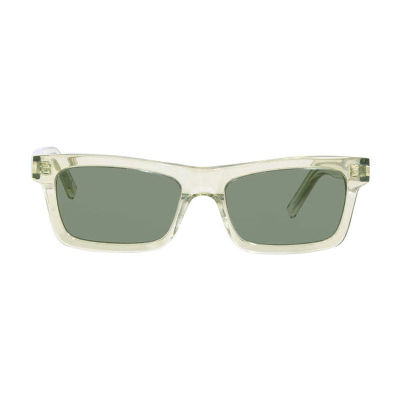 Saint Laurent Sunglasses Rectangle Full Rim, Black Frame And Yellow Lens Sl461Betty008