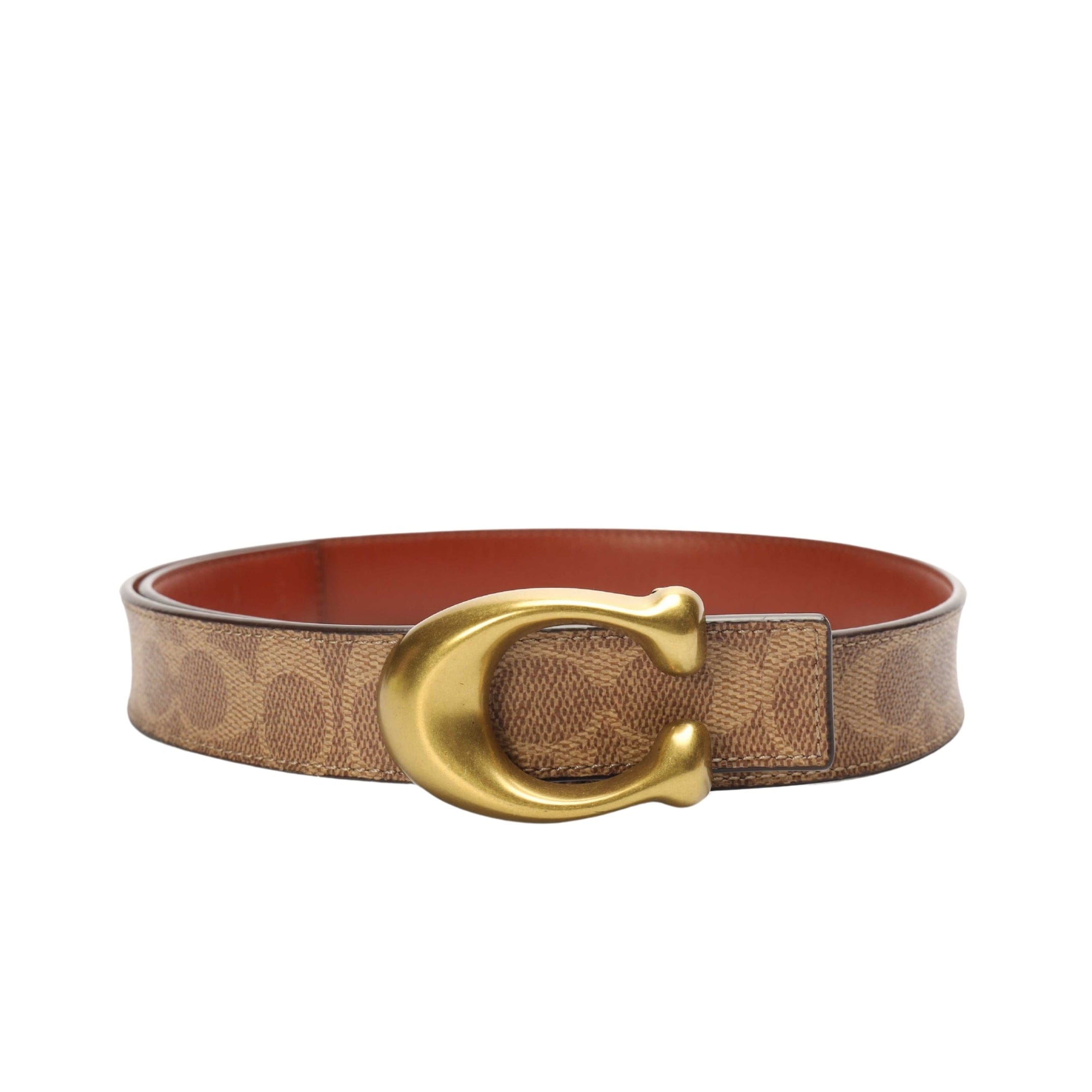 Coach Sculpted C Buckle Reversible Belt