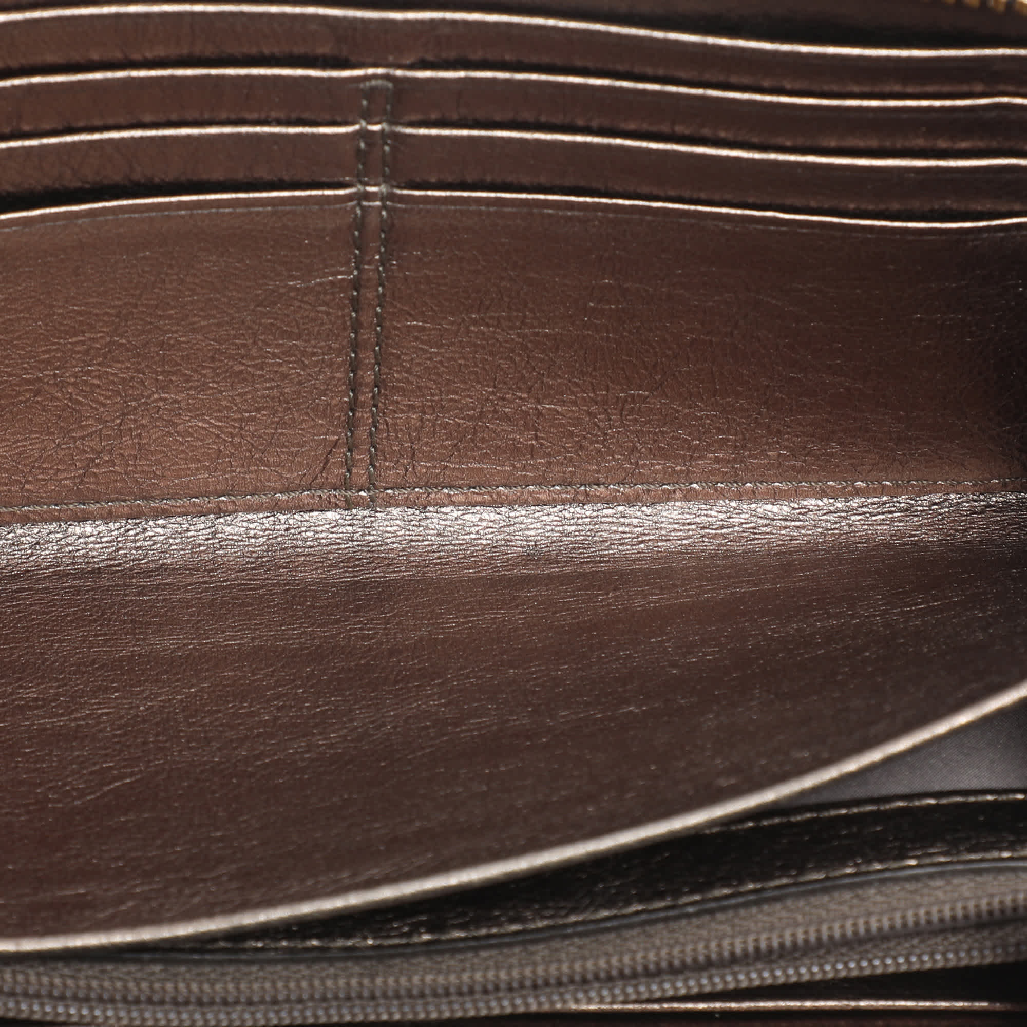 Coach Black Leather And Leather Zip Around