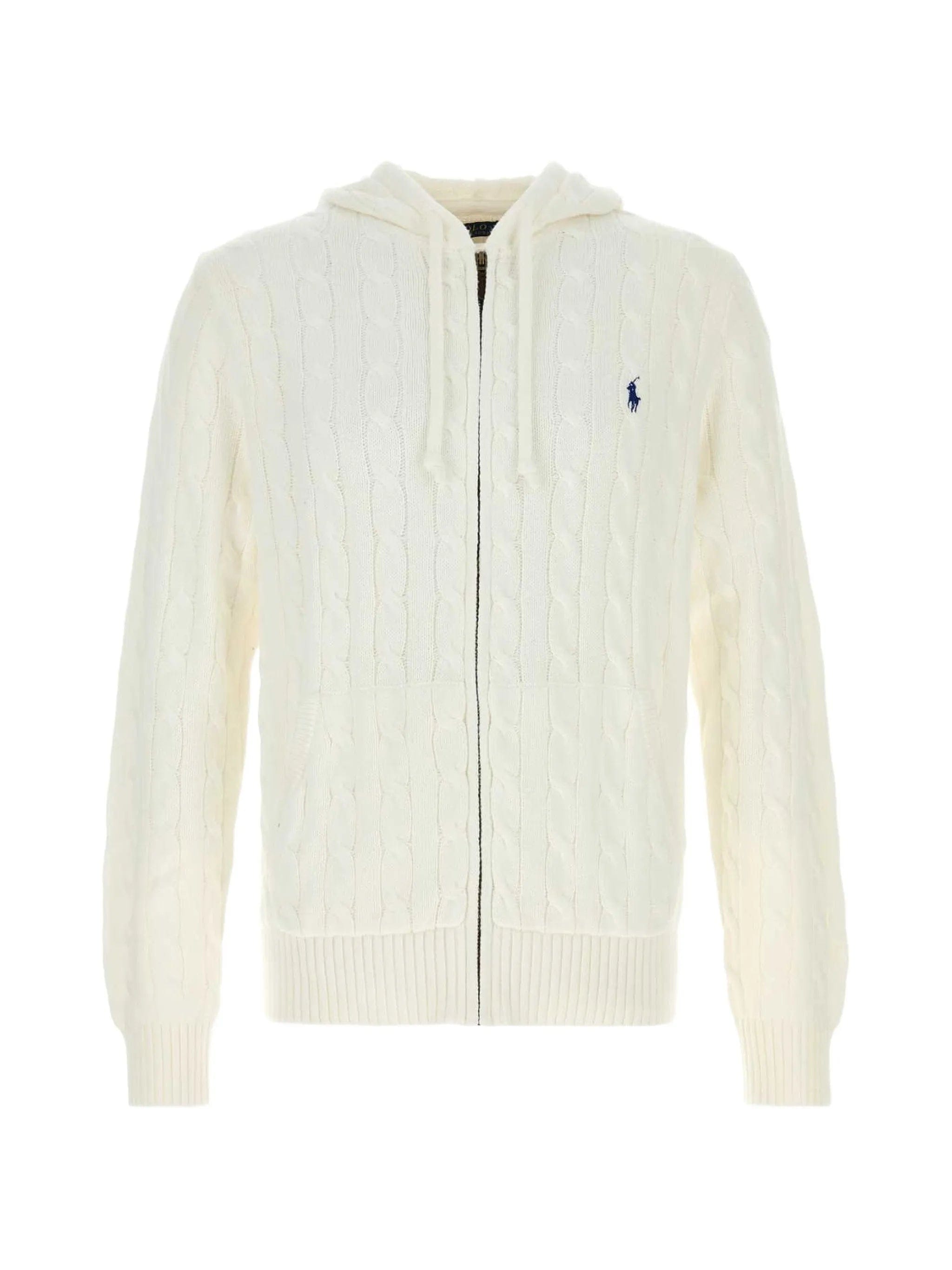 Polo Ralph Lauren cable - knit zip - up hoodie