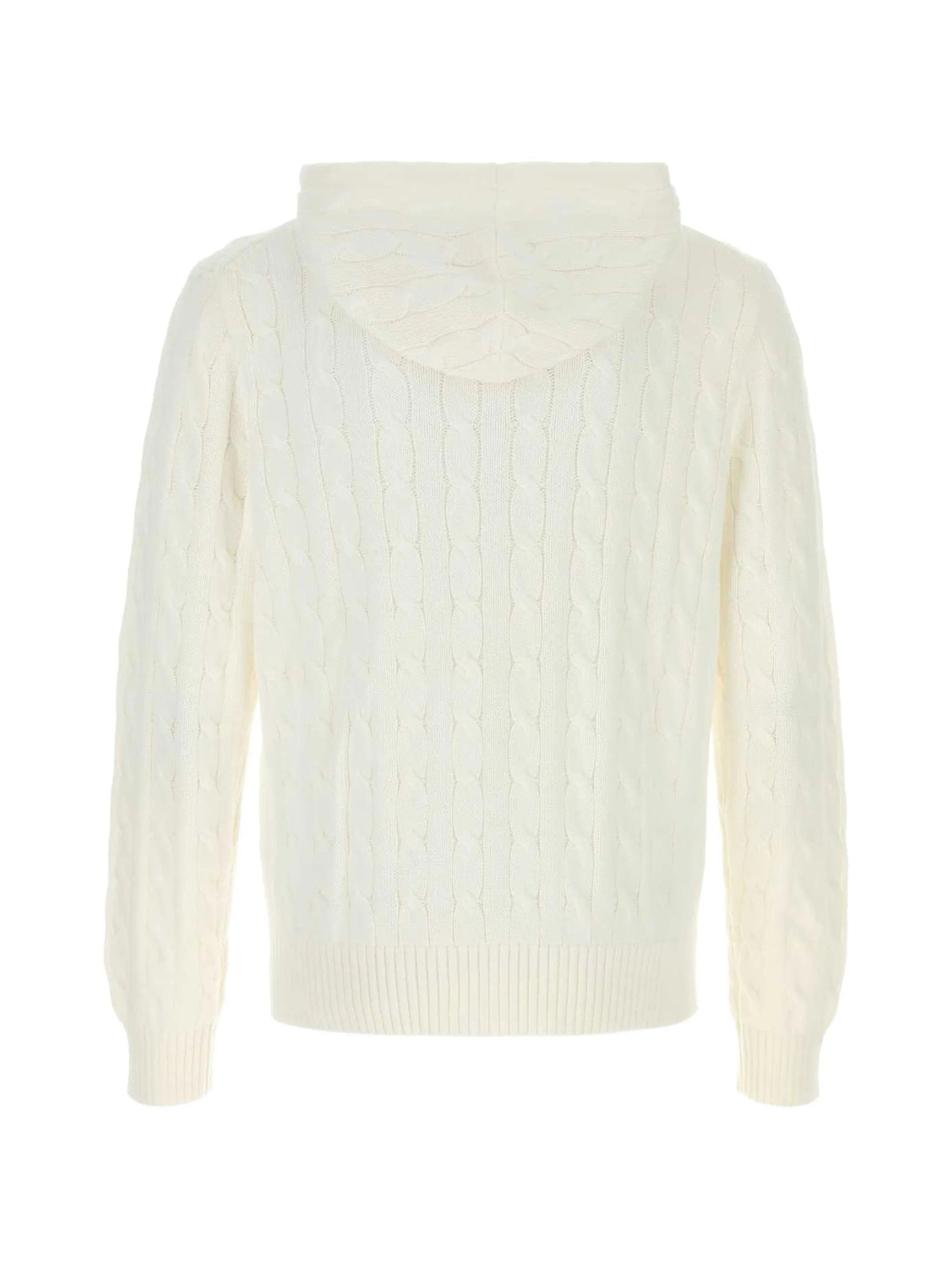 Polo Ralph Lauren cable - knit zip - up hoodie