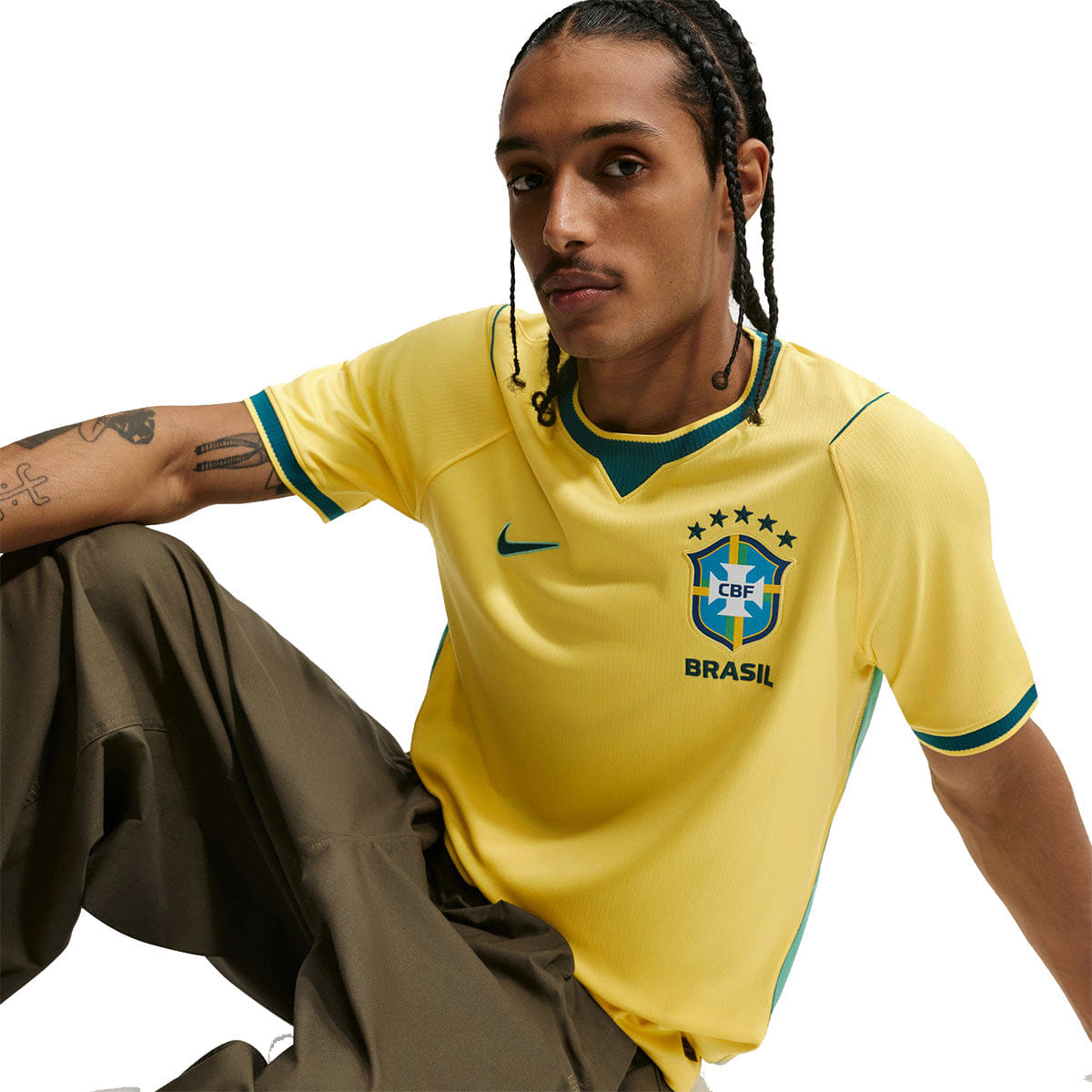 Nike Brazil 2026 Stadium Home Jersey CANARY/LIGHT MENTA/GEODE TEAL