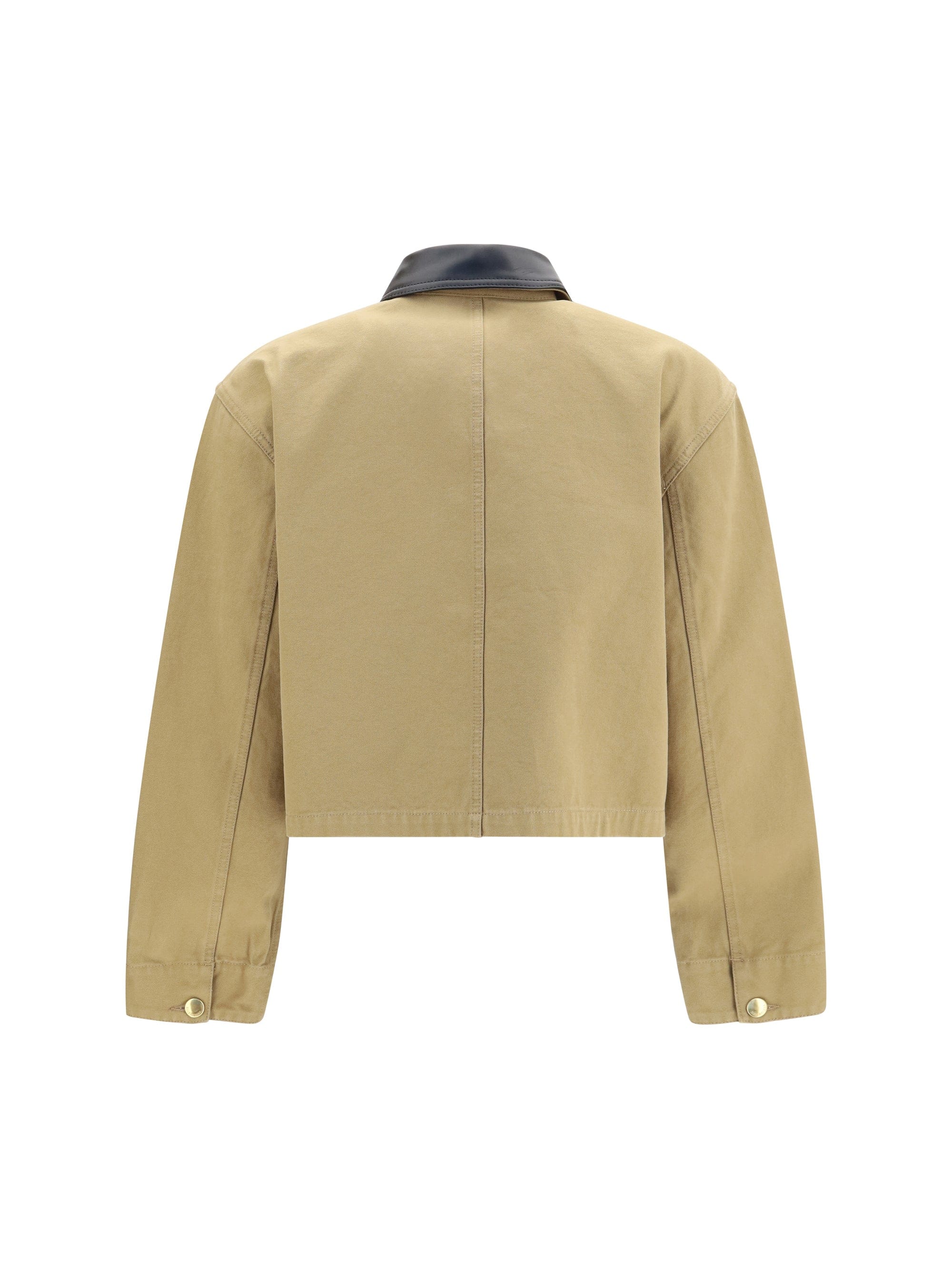 Balenciaga Heavy Cotton Cropped Jacket — Beige