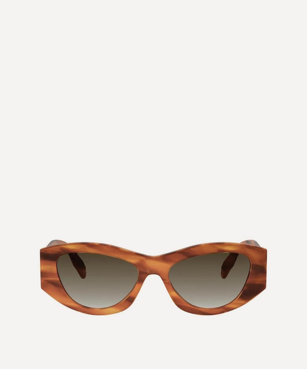 Celine Triomphe Havana Geometric Sunglasses