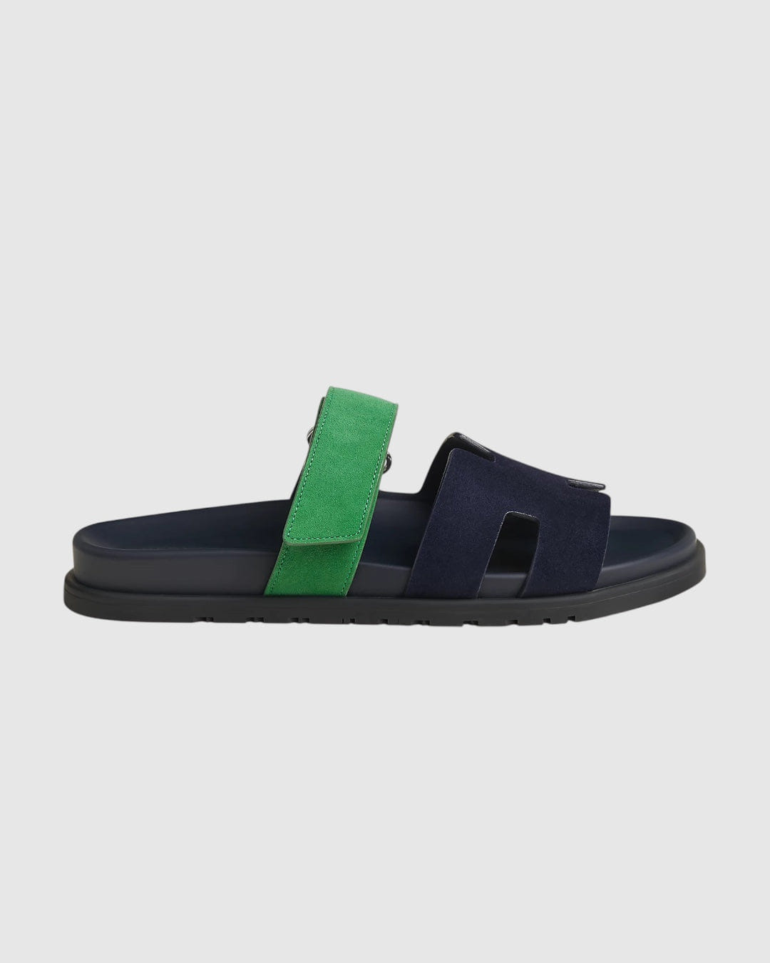 Hermes Sandal Chypre Marine / Vert Jungle